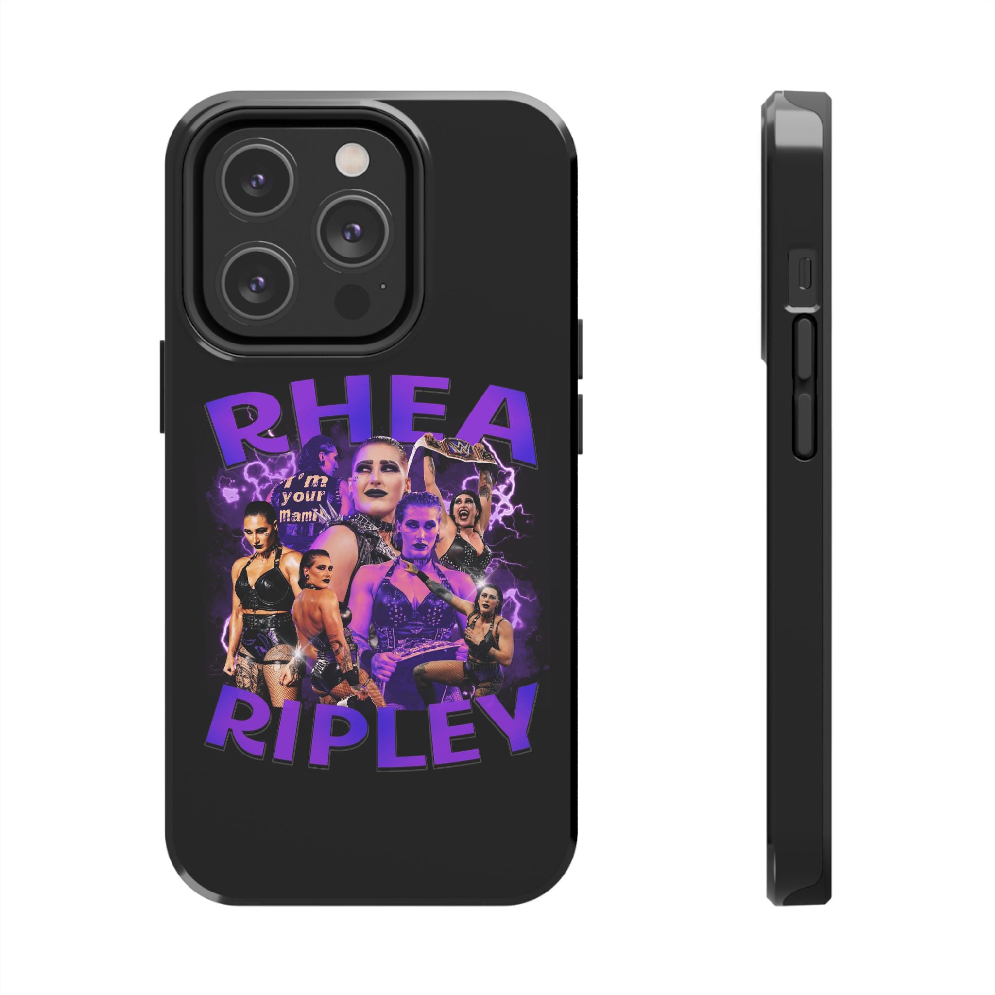 Rhea Ripley Graphic Portrait Design, iPhone and Samsung Case Cool Graphic Sports Fan Phone Case