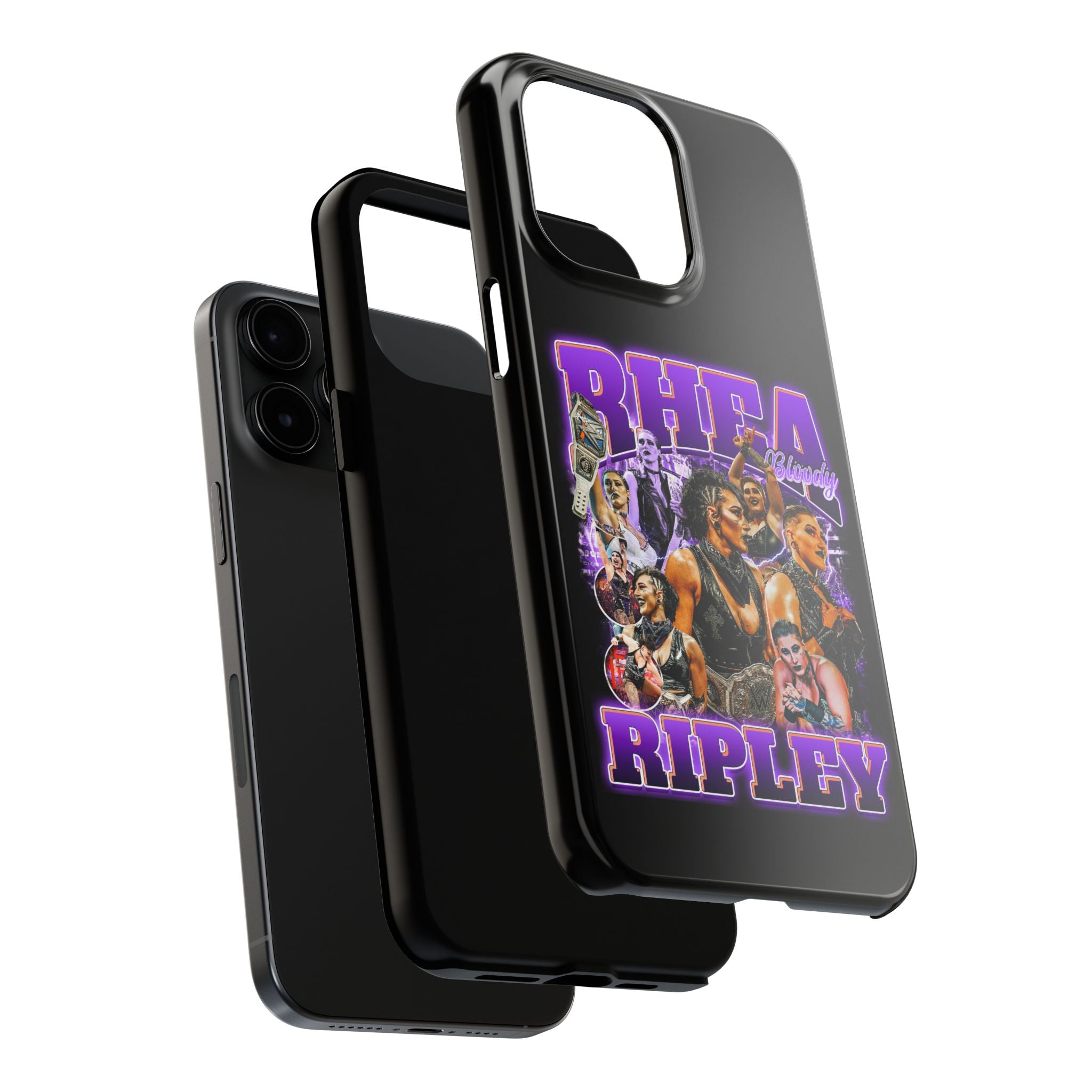 Rhea Ripley Graphic Portrait Design, iPhone and Samsung Case Cool Graphic Sports Fan Phone Case