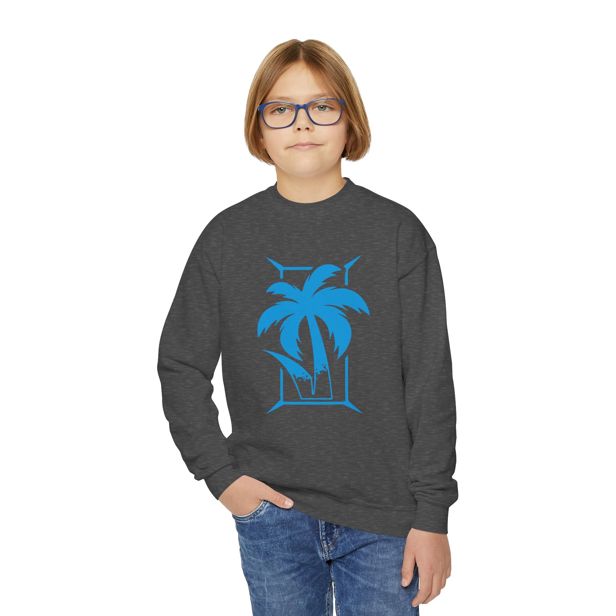 Jey Uso, Blue Design, Youth Sports Fan Crewneck Sweatshirt for Kids, Perfect Gift for Kids, Unisex Sweatshirt, Casual Outwear