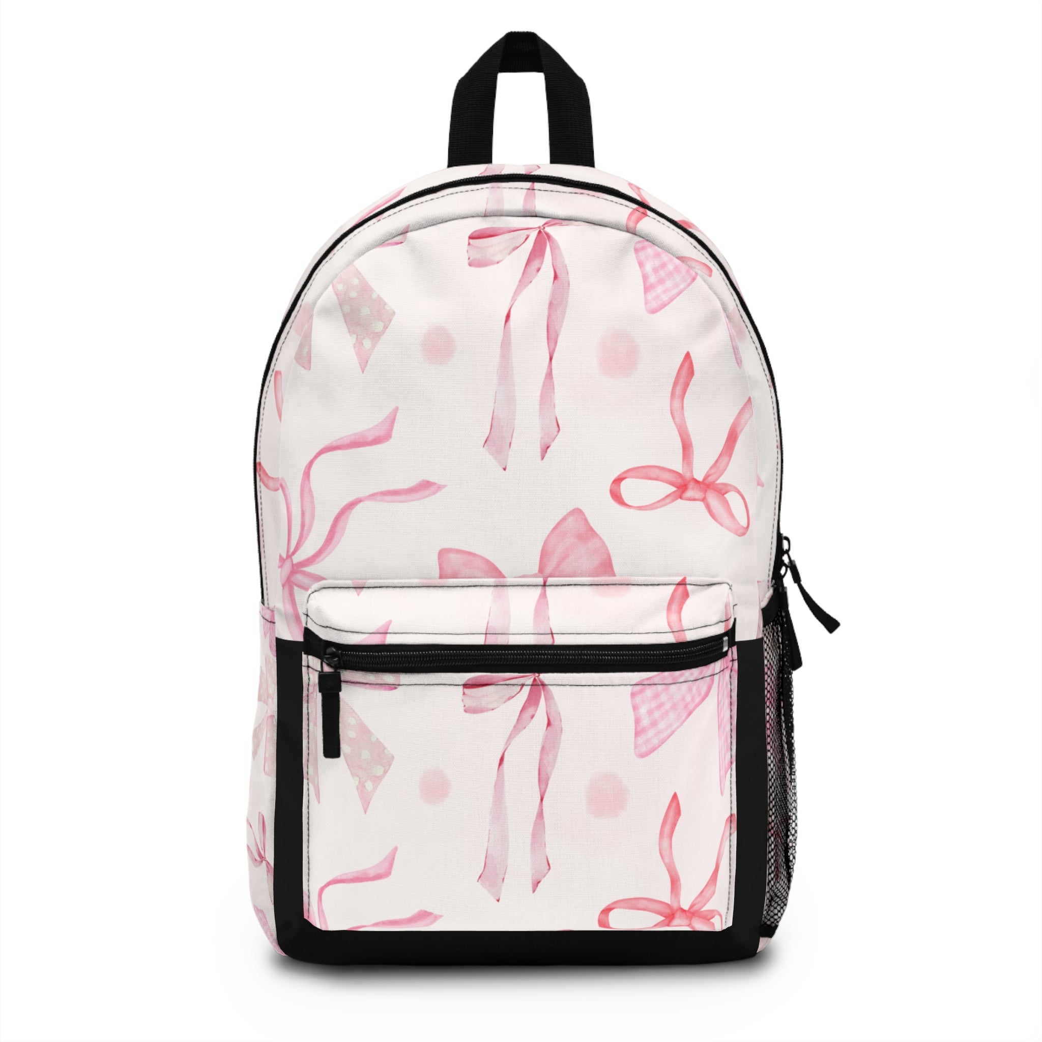 Cream and Pink Backpack - Multiple Organizational Compartments - Great for Work and Travel, Ideal as a backpack for women or men