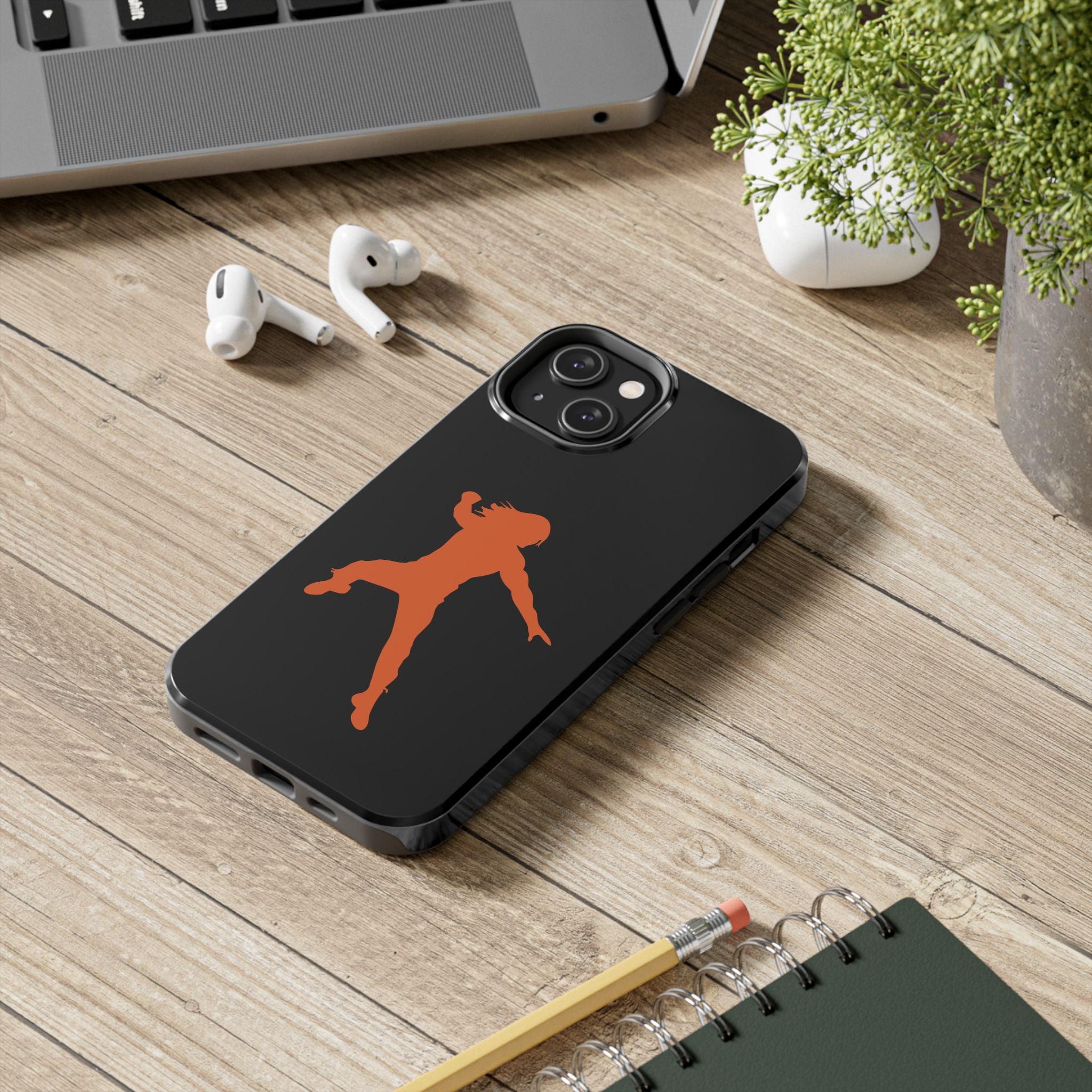 Roman Reigns Jump Orange Graphic Design, iPhone and Samsung Case Cool Graphic Sports Fan Phone Case