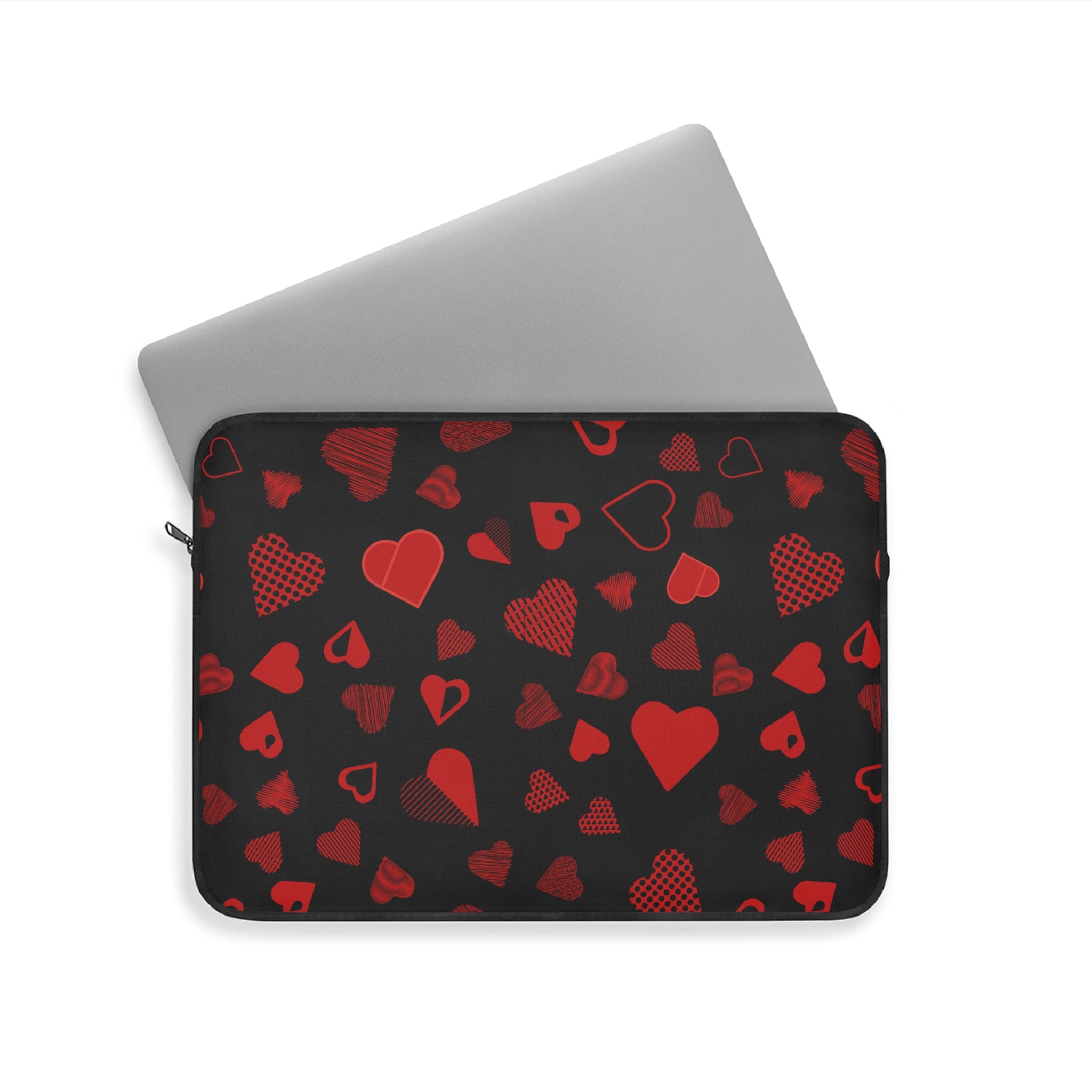 Hearts Laptop Carrying Case, Computer Sleeve | Patchwork Cottage, Laptop Sleeve - Valentine's Day Gift