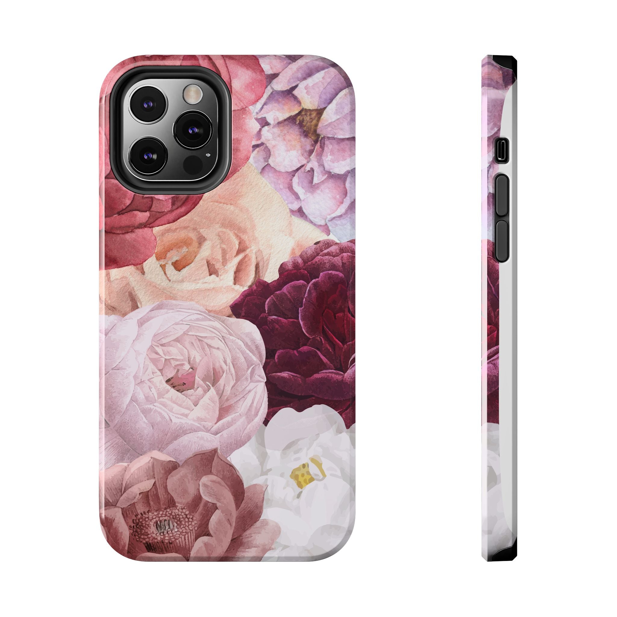 Pink Purple Watercolor Flower, Elegant Phone Cases, Stylish Phone Covers, Chic Phone Protectors, Fashionable Case for Her, Trendy Smartphone Accessories