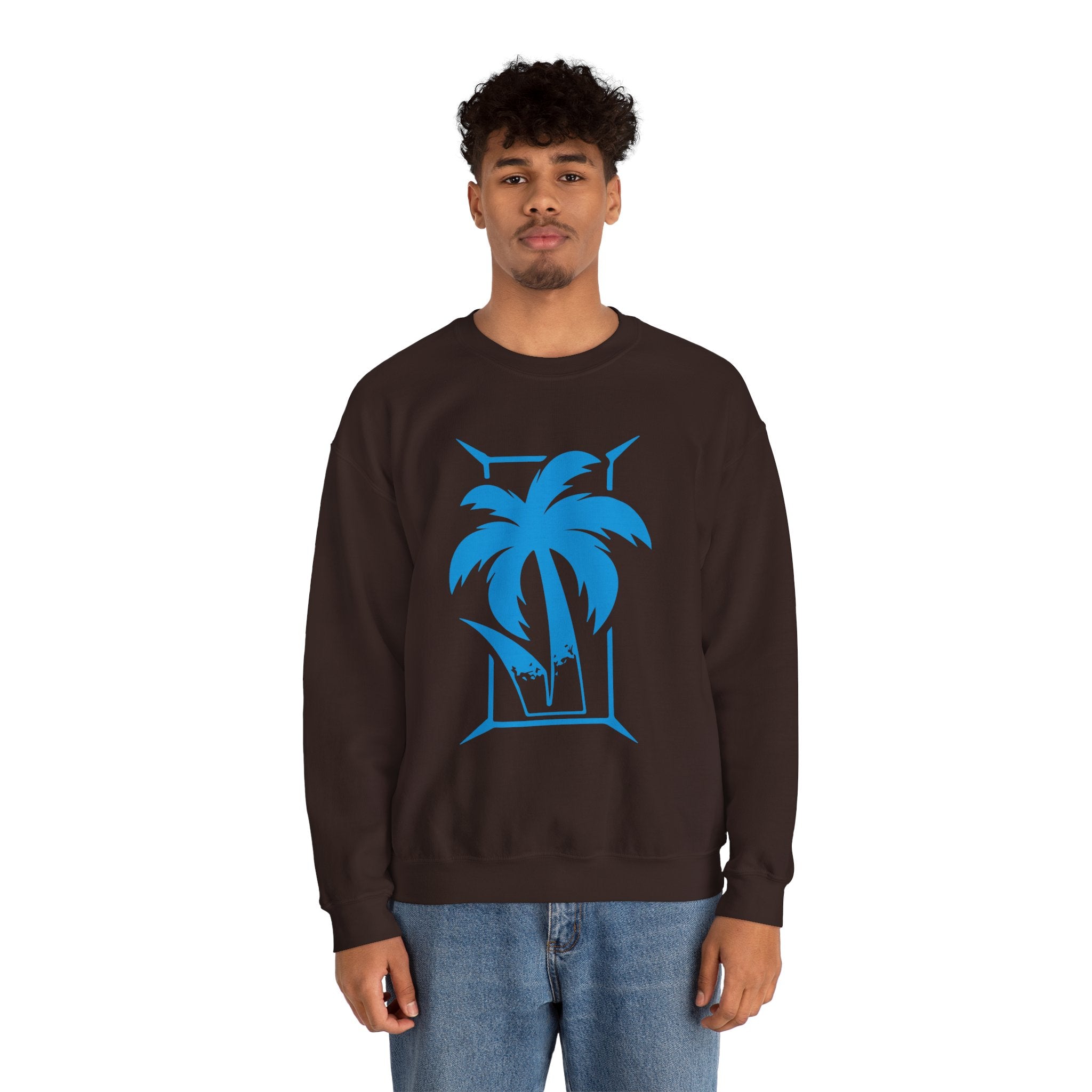 Palm Tree Design Jey Uso Sweatshirt, Wrestling Fan Unisex Sweatshirt - Gift for Him or Her, Casual Outwear, Heavy Blend Crewneck Sweatshirt