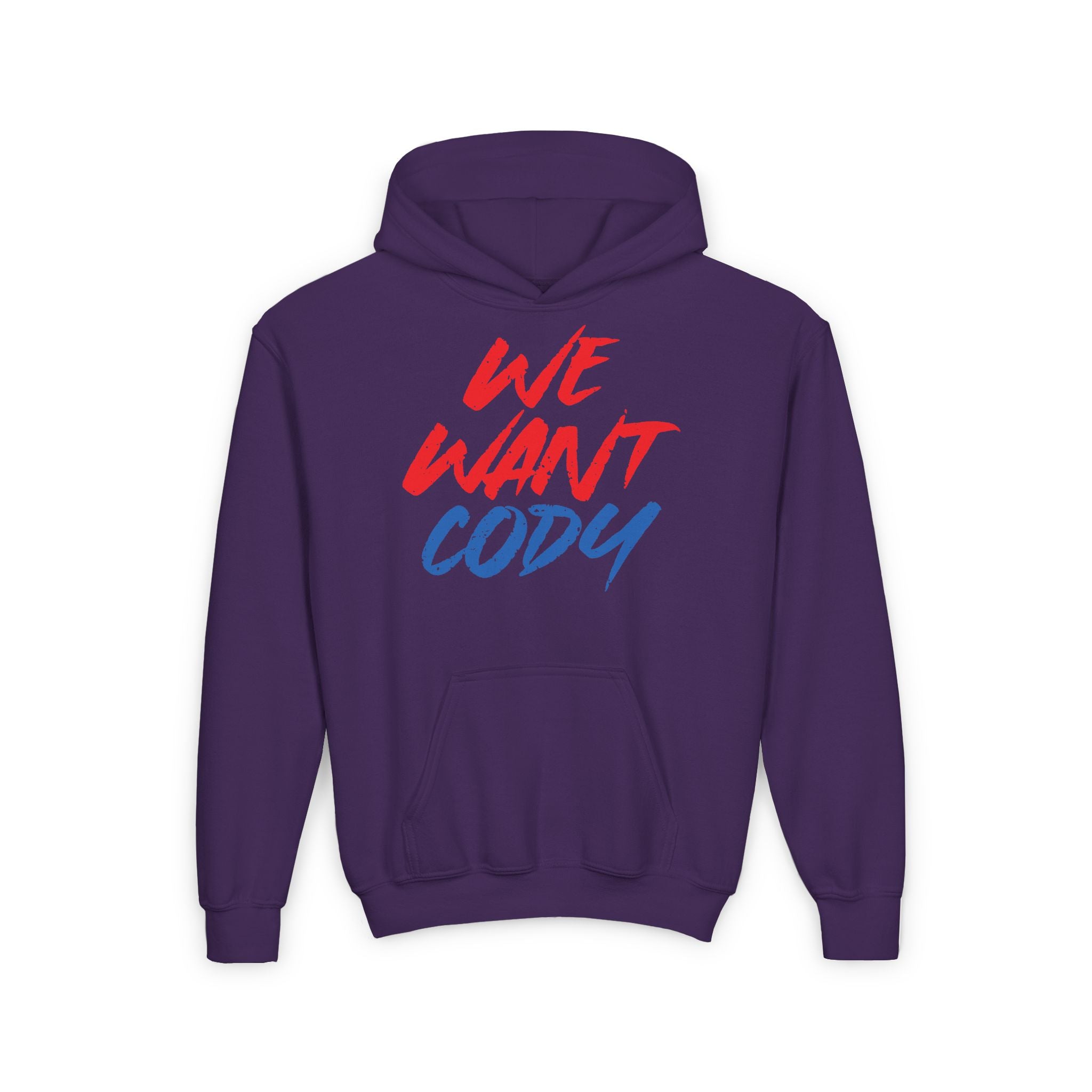 We Want Cody Graphic Design, Sports Fan Kids Hoodies - Youth Heavy Blend Hooded Sweatshirt, Unisex Wrestling Fan Hoodies, Gift for Her-Him, Casual Outwear