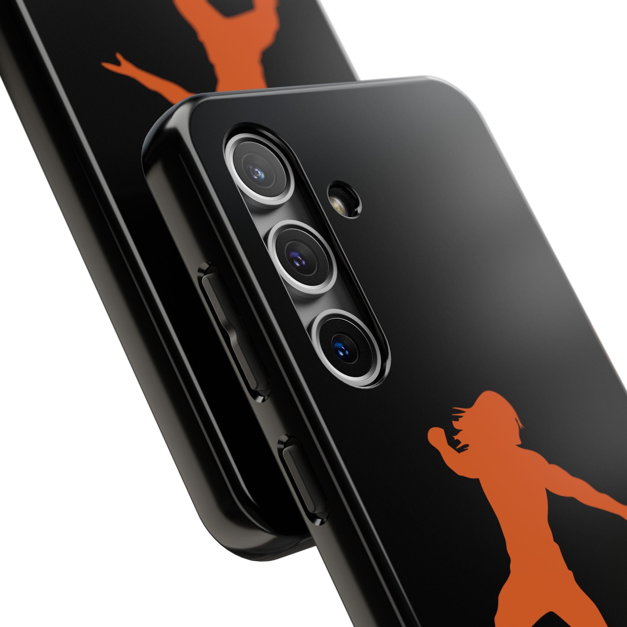 Roman Reigns Jump Orange Graphic Design, iPhone and Samsung Case Cool Graphic Sports Fan Phone Case