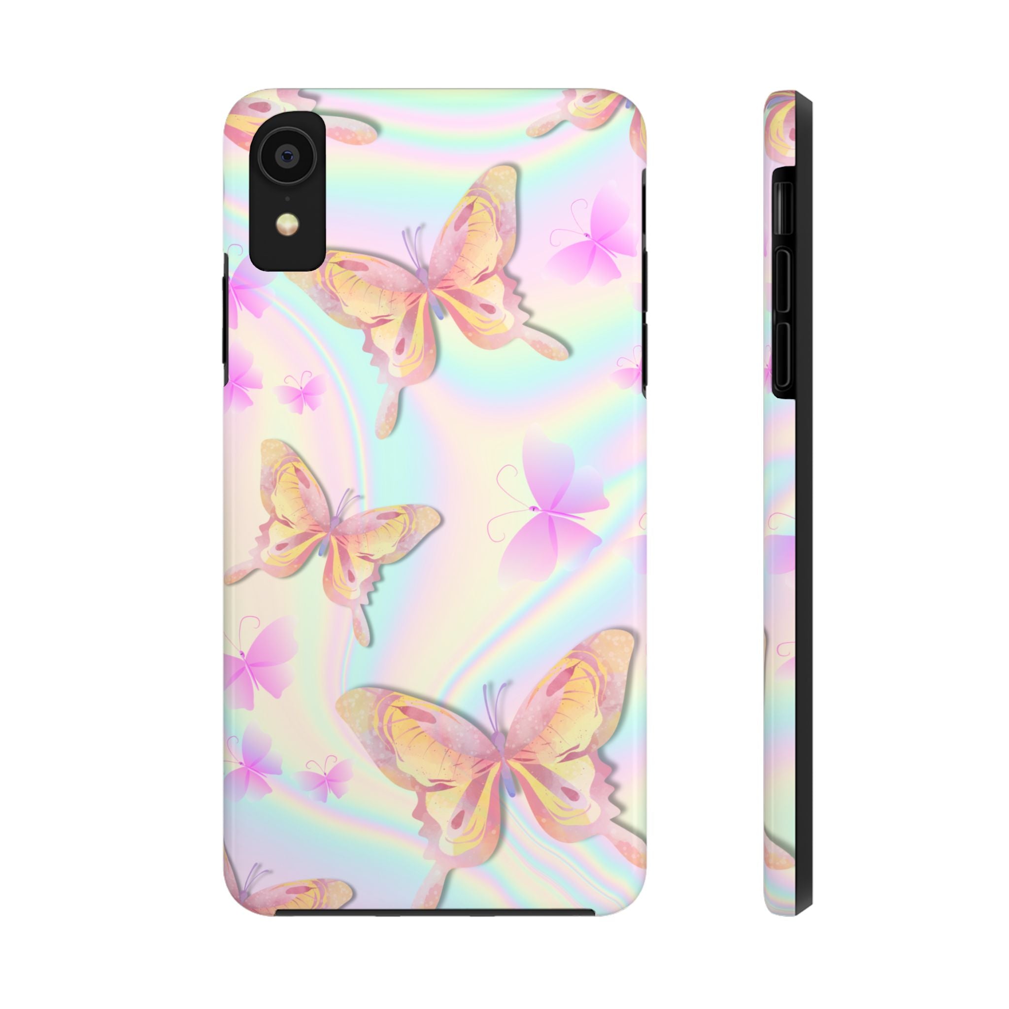 Pink and Purple Gradient Butterfly, Elegant Phone Cases, Stylish Phone Covers, Chic Phone Protectors, Fashionable Case for Her, Trendy Smartphone Accessories