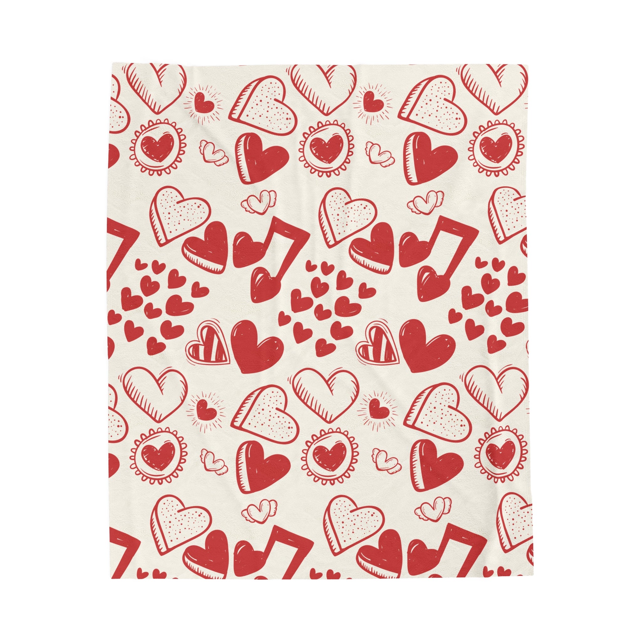 Fleece Blanket - Red Doodle - Valentine's Couple Gifts for Men, Women - Super Cozy Comfy - Christmas, Wedding, Anniversary, Birthday Gifts for Him, Her, Gifts for Boyfriend, Girlfriend