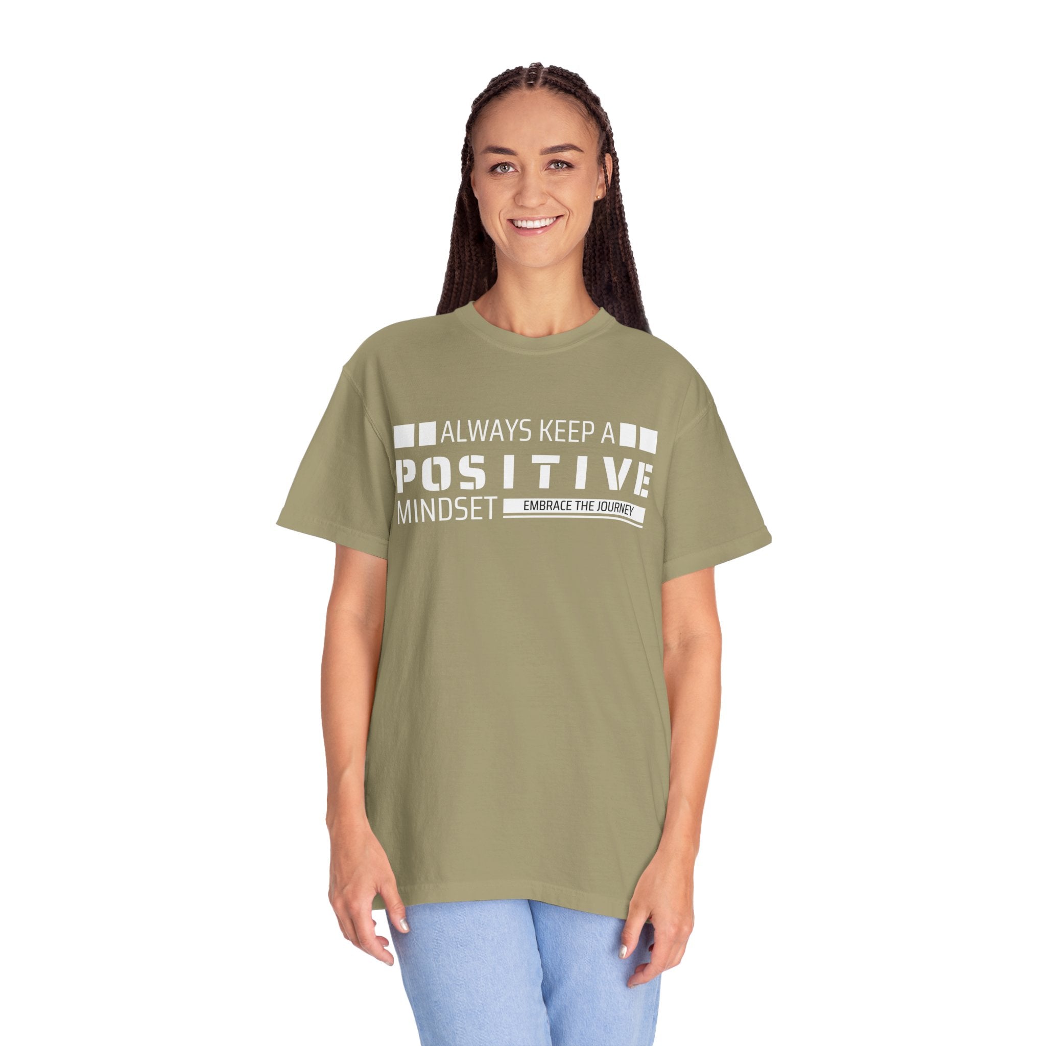 Always Keep A Positive Mindset, Graphic Design Unisex T-shirt, Casual Cotton Outwear, Gift for Him- Gift for Her, Stylish Tee, Cool Shirt, Trendy Apparel, Comfortable Top,