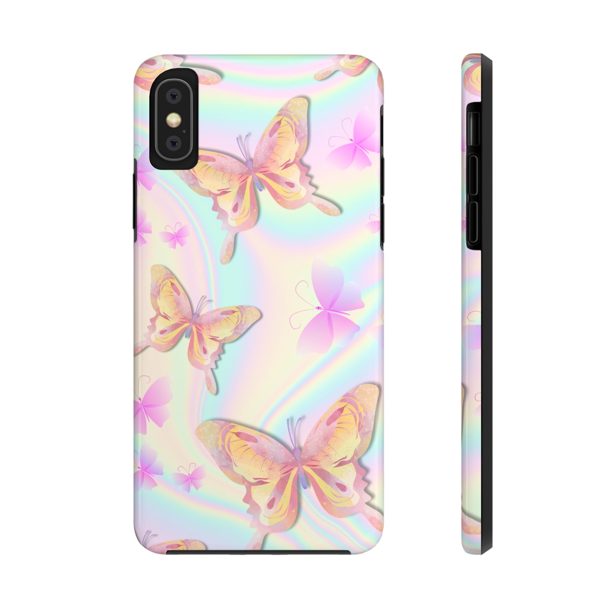 Pink and Purple Gradient Butterfly, Elegant Phone Cases, Stylish Phone Covers, Chic Phone Protectors, Fashionable Case for Her, Trendy Smartphone Accessories