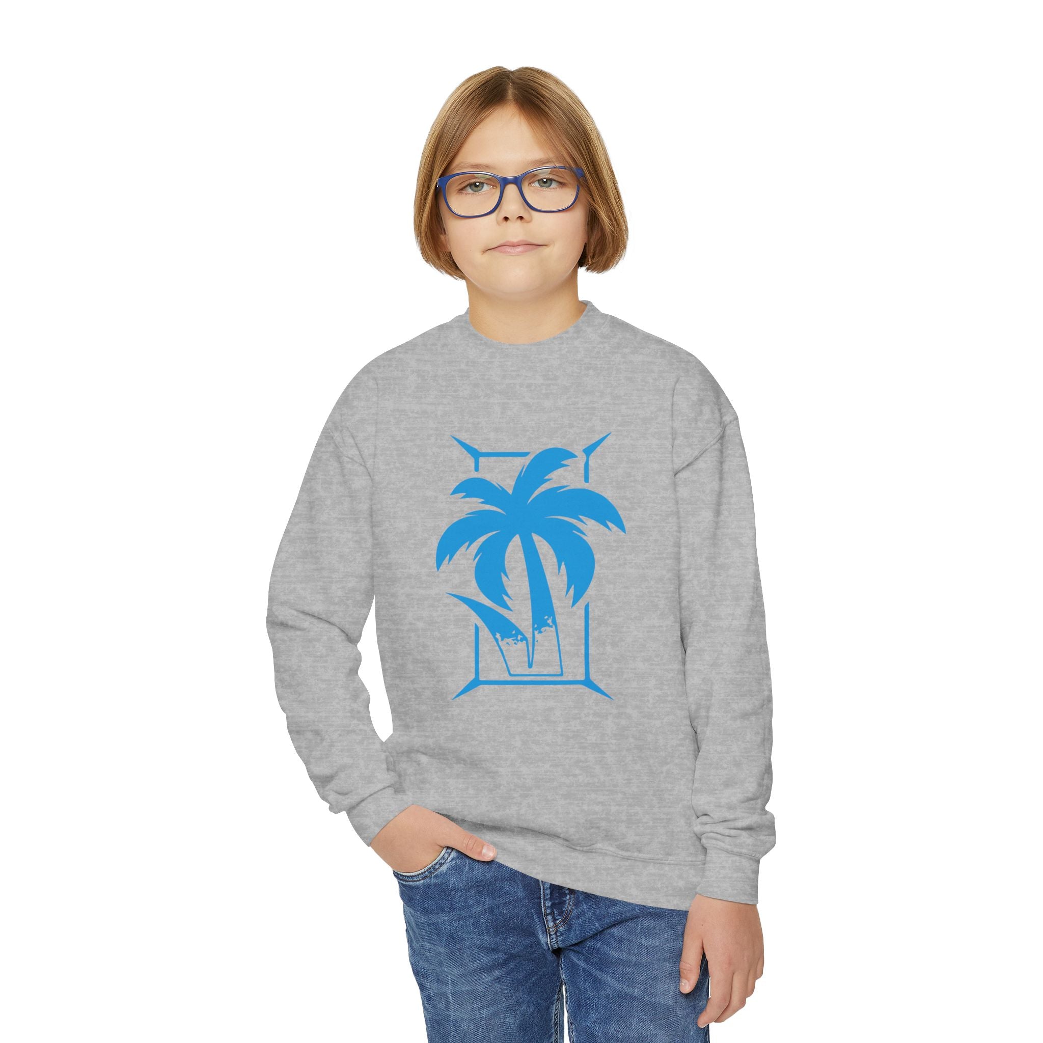 Jey Uso, Blue Design, Youth Sports Fan Crewneck Sweatshirt for Kids, Perfect Gift for Kids, Unisex Sweatshirt, Casual Outwear