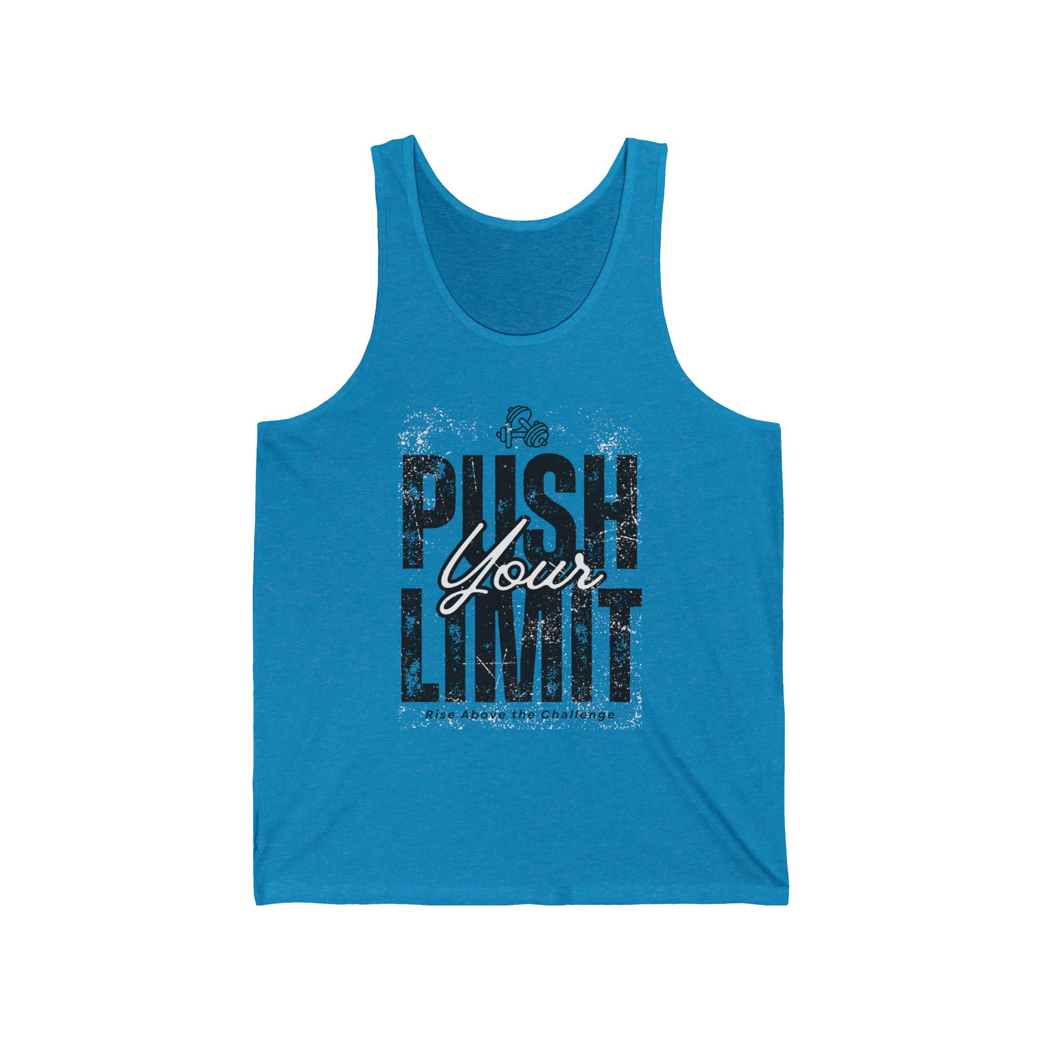 Push Yourself to The Limit, Gym Dudes Tank Top, Workout Sleeveless Shirt, Fitness Muscle Tee, Athletic Unisex Jersey Tank, Bodybuilding Tank, Exercise Vest