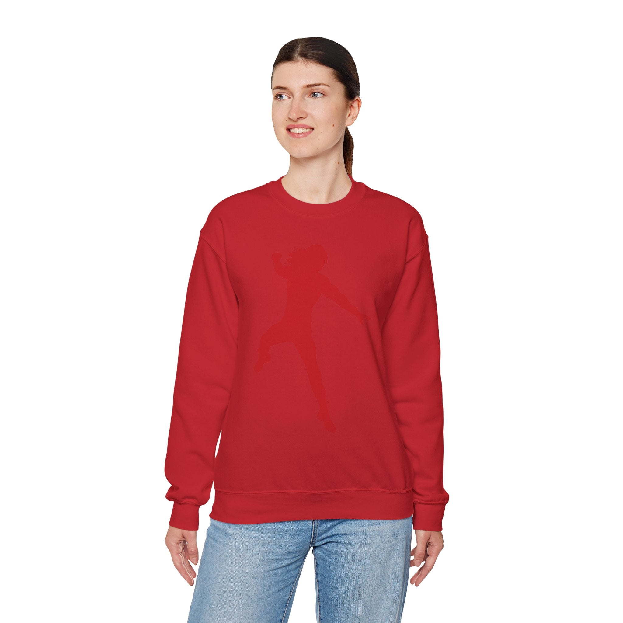 Roman Reigns Red Design, Wrestling Fan Unisex Sweatshirt - Gift for Him or Her, Casual Outwear, Graphic Design, Heavy Blend Crewneck Sweatshirt