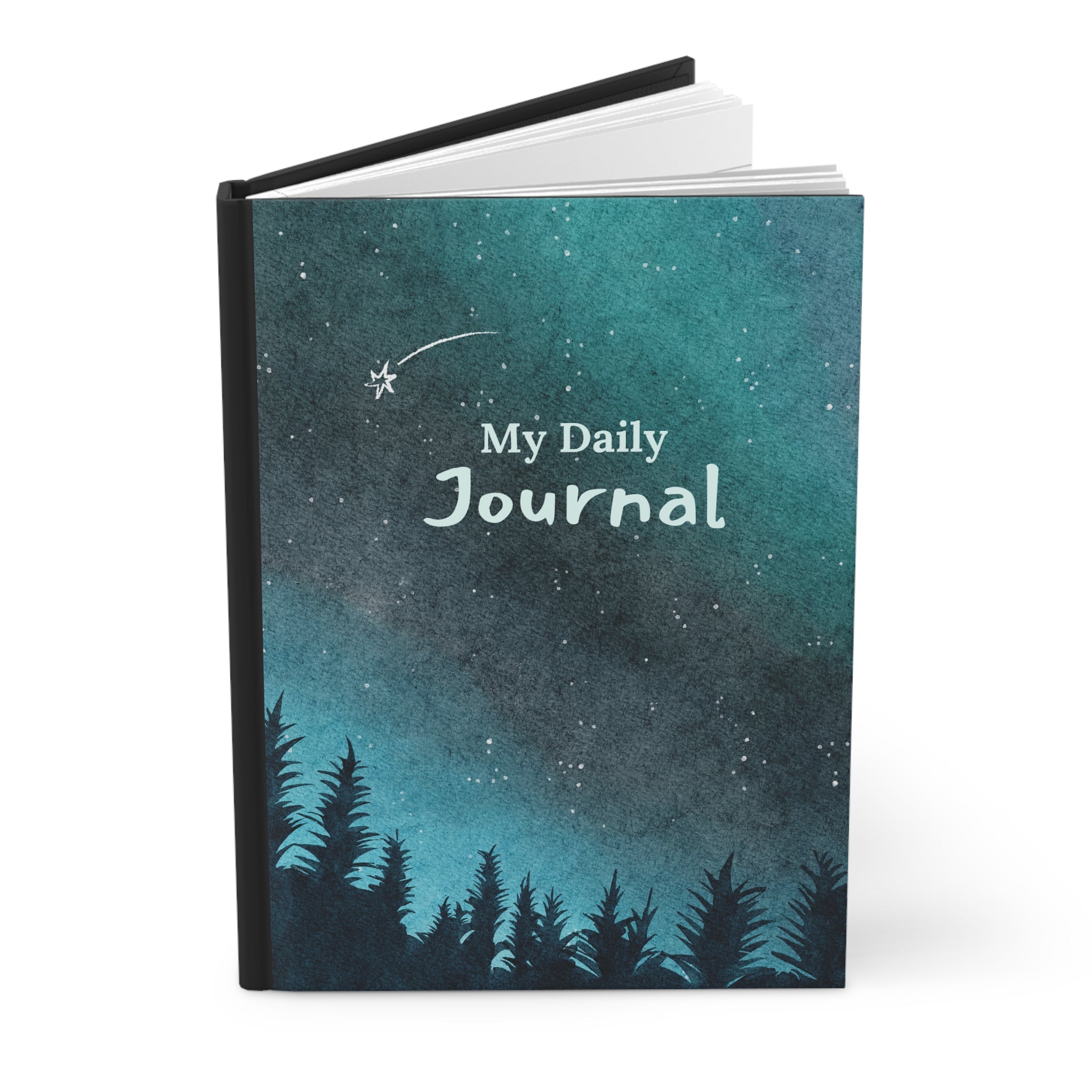 Dark Blue, My Daily Journal, Hardcover Journal Matte, Lined Pages Notebook for Writing, Bullet Journal, Travel Diary, Planner