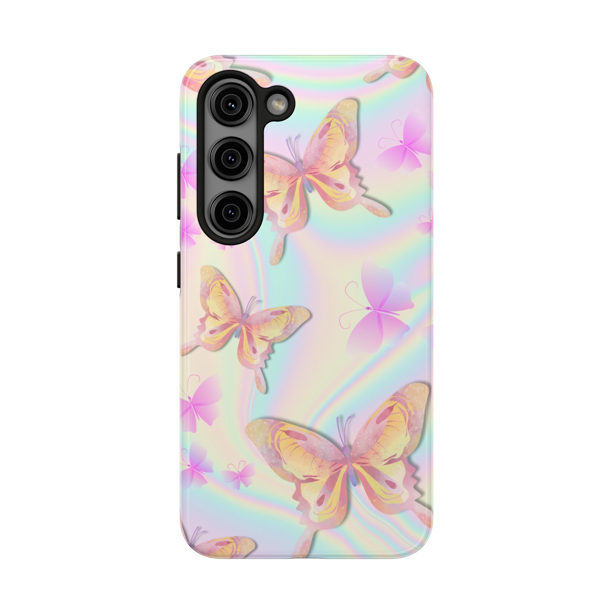 Pink and Purple Gradient Butterfly, Elegant Phone Cases, Stylish Phone Covers, Chic Phone Protectors, Fashionable Case for Her, Trendy Smartphone Accessories