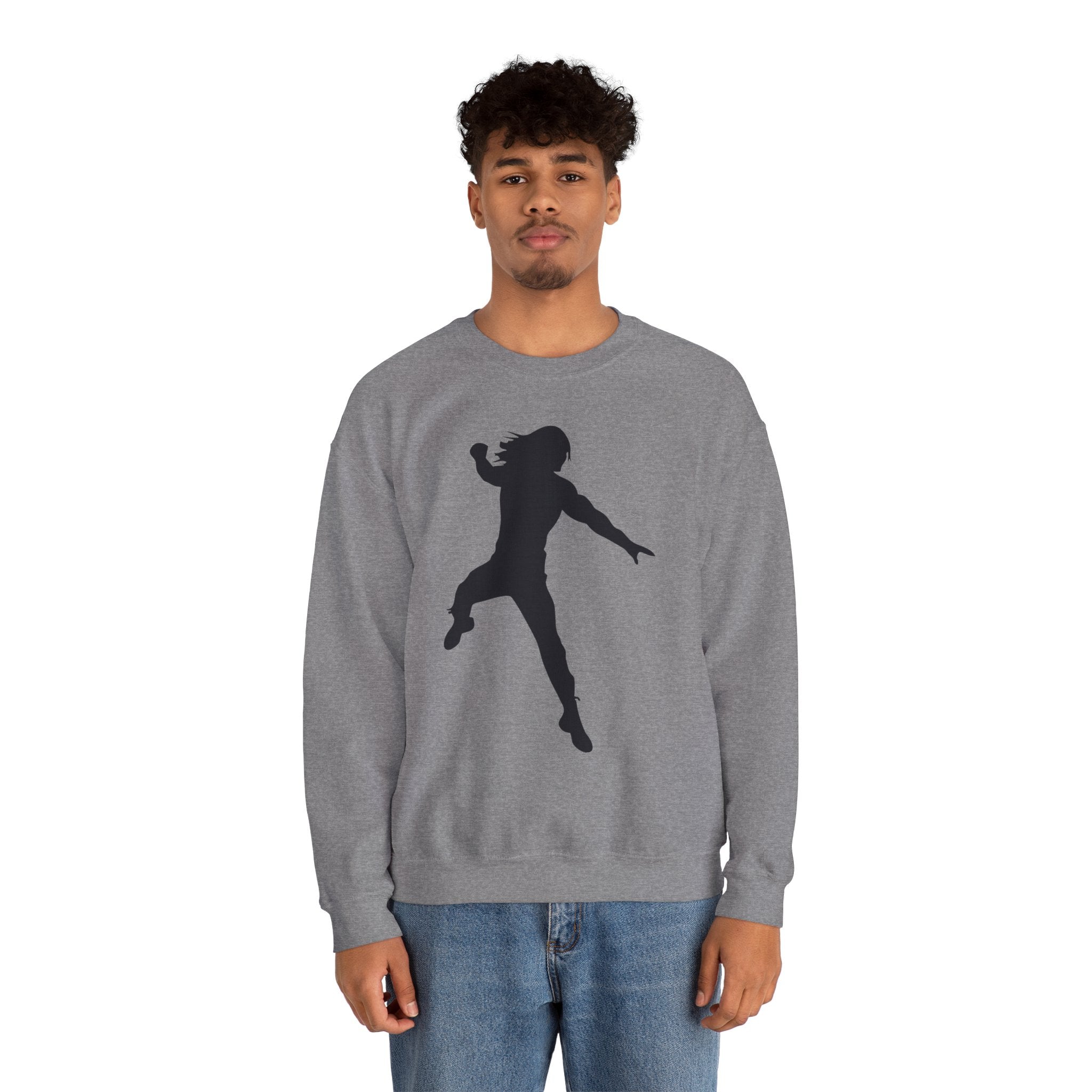 Roman Reigns Black Design, Wrestling Fan Unisex Sweatshirt - Gift for Him or Her, Casual Outwear, Graphic Design, Heavy Blend Crewneck Sweatshirt