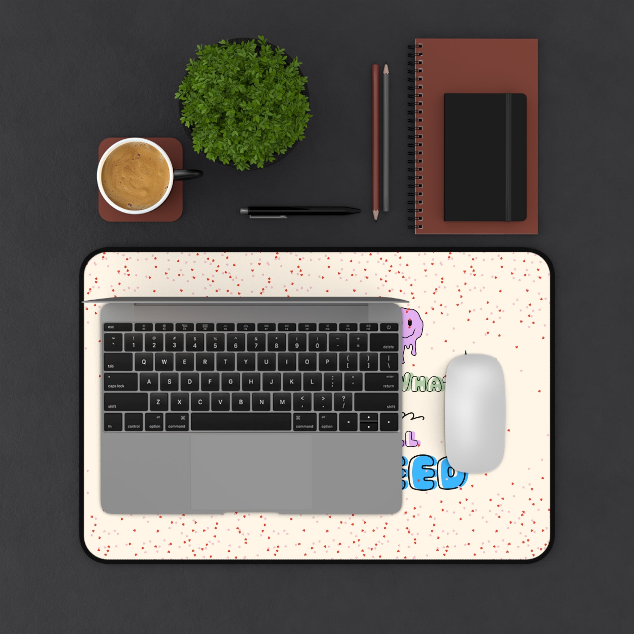 Love What You Do, Valentines Gift, Mouse Pad, Desk Matt for Desktop, Cute Desk Pad Mat, XXL Large Mouse Pad for Desk, Anti-Slip Big Mousepad with Stitched Edges, Keyboard Pad Mouse Mat for Computer