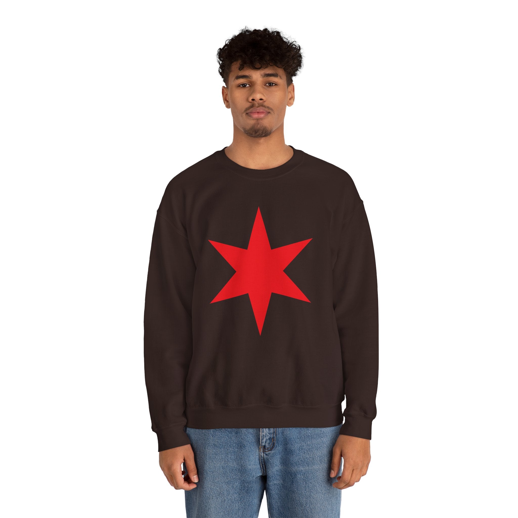 Chicago Star Sweatshirt, Wrestling Fan Unisex Sweatshirt - Gift for Him or Her, Casual Outwear, Heavy Blend Crewneck Sweatshirt