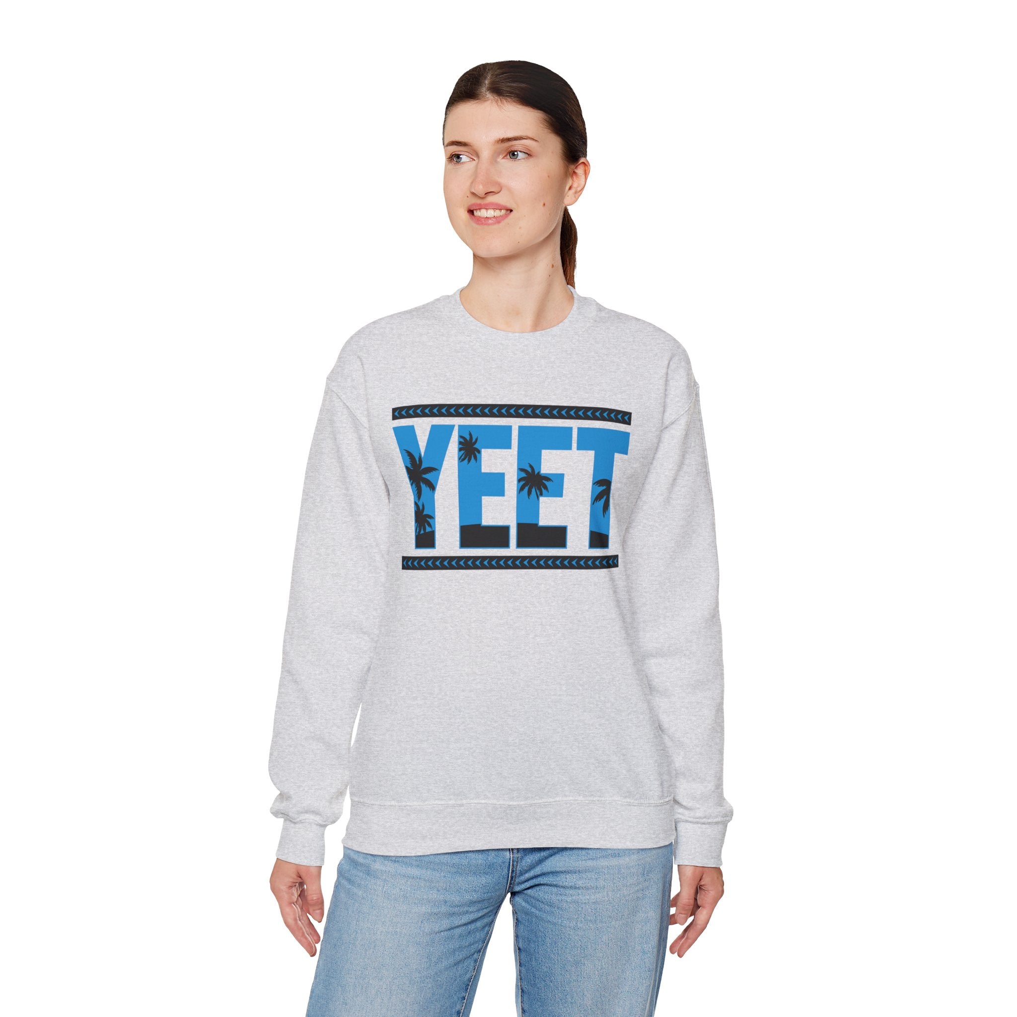 Blue Black Yeet Sweatshirt, Wrestling Fan Unisex Sweatshirt - Gift for Him or Her, Casual Outwear, Heavy Blend Crewneck Sweatshirt