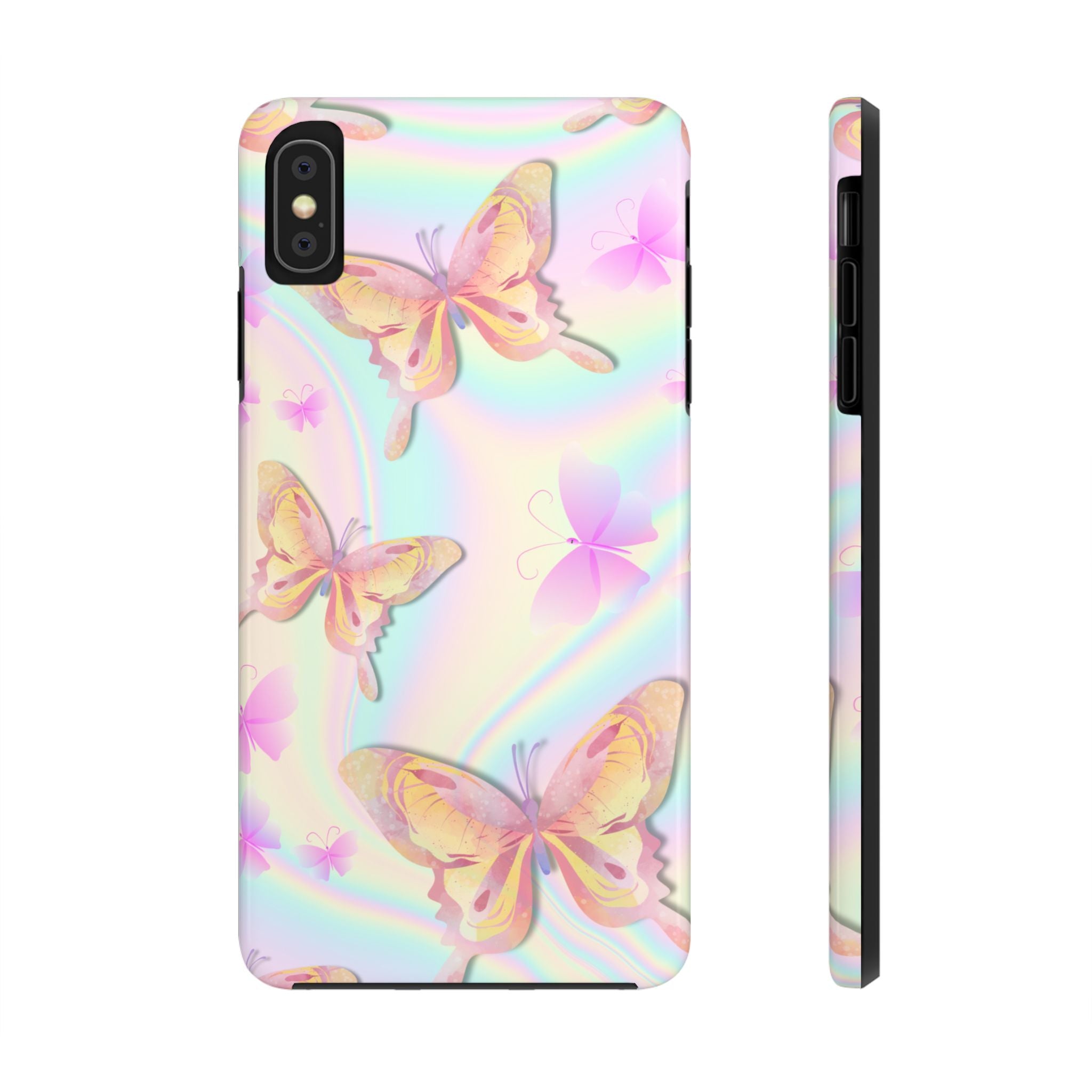 Pink and Purple Gradient Butterfly, Elegant Phone Cases, Stylish Phone Covers, Chic Phone Protectors, Fashionable Case for Her, Trendy Smartphone Accessories