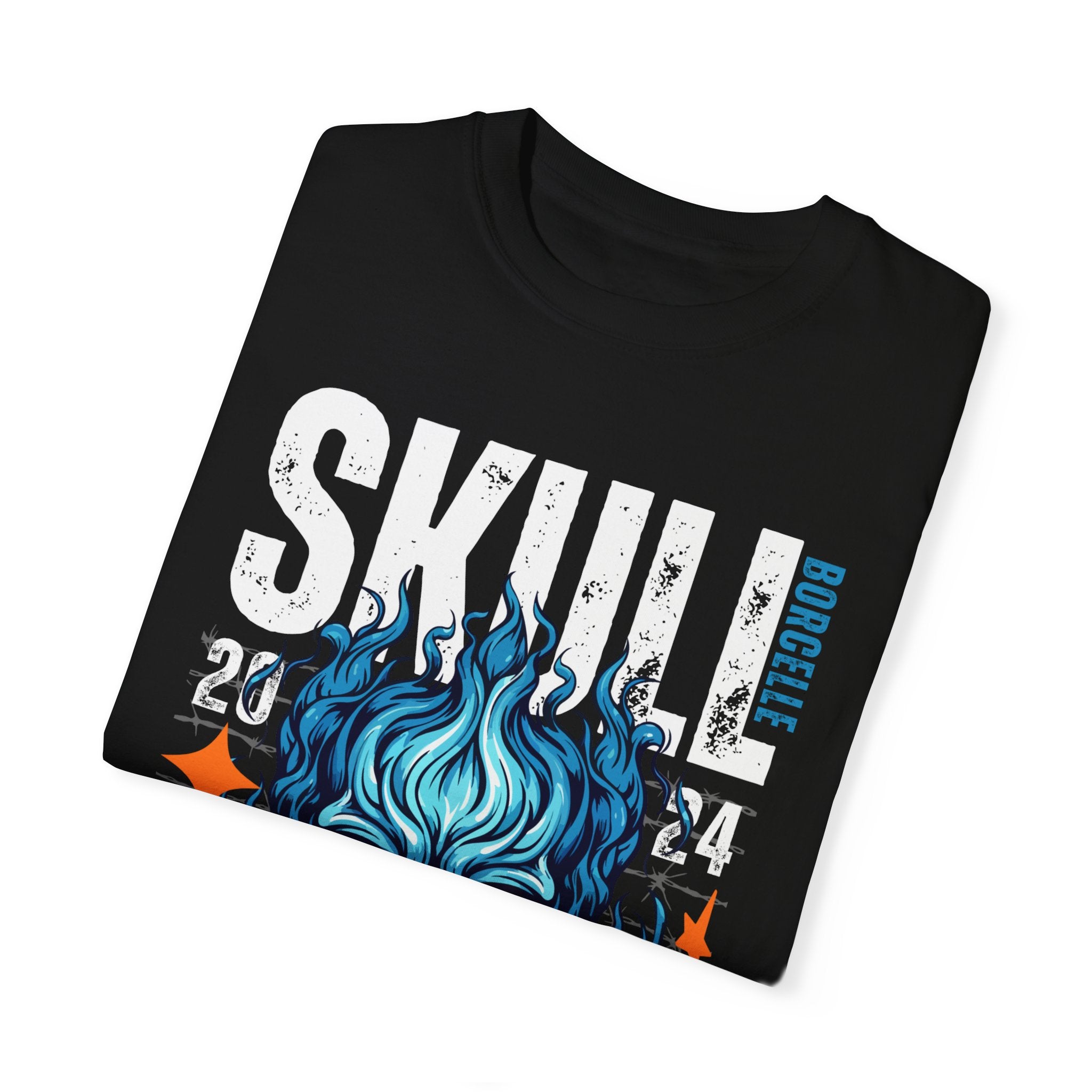 Skull Fire, Graphic Design Unisex T-shirt, Casual Cotton Outwear, Gift for Him- Gift for Her, Stylish Tee, Cool Shirt, Trendy Apparel, Comfortable Top,