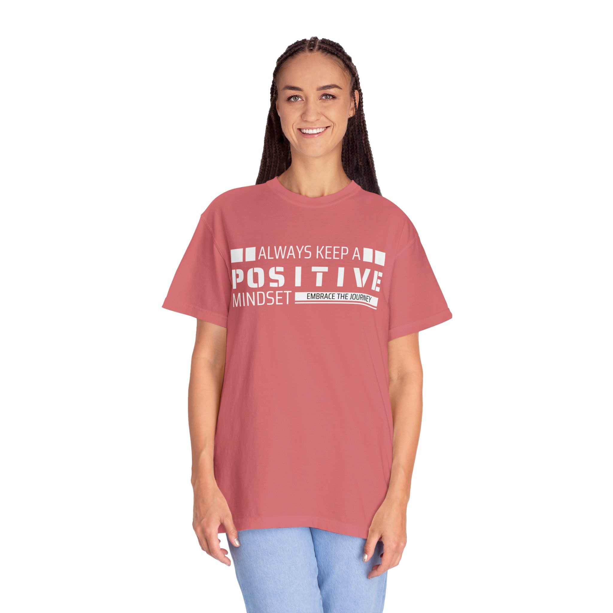 Always Keep A Positive Mindset, Graphic Design Unisex T-shirt, Casual Cotton Outwear, Gift for Him- Gift for Her, Stylish Tee, Cool Shirt, Trendy Apparel, Comfortable Top,