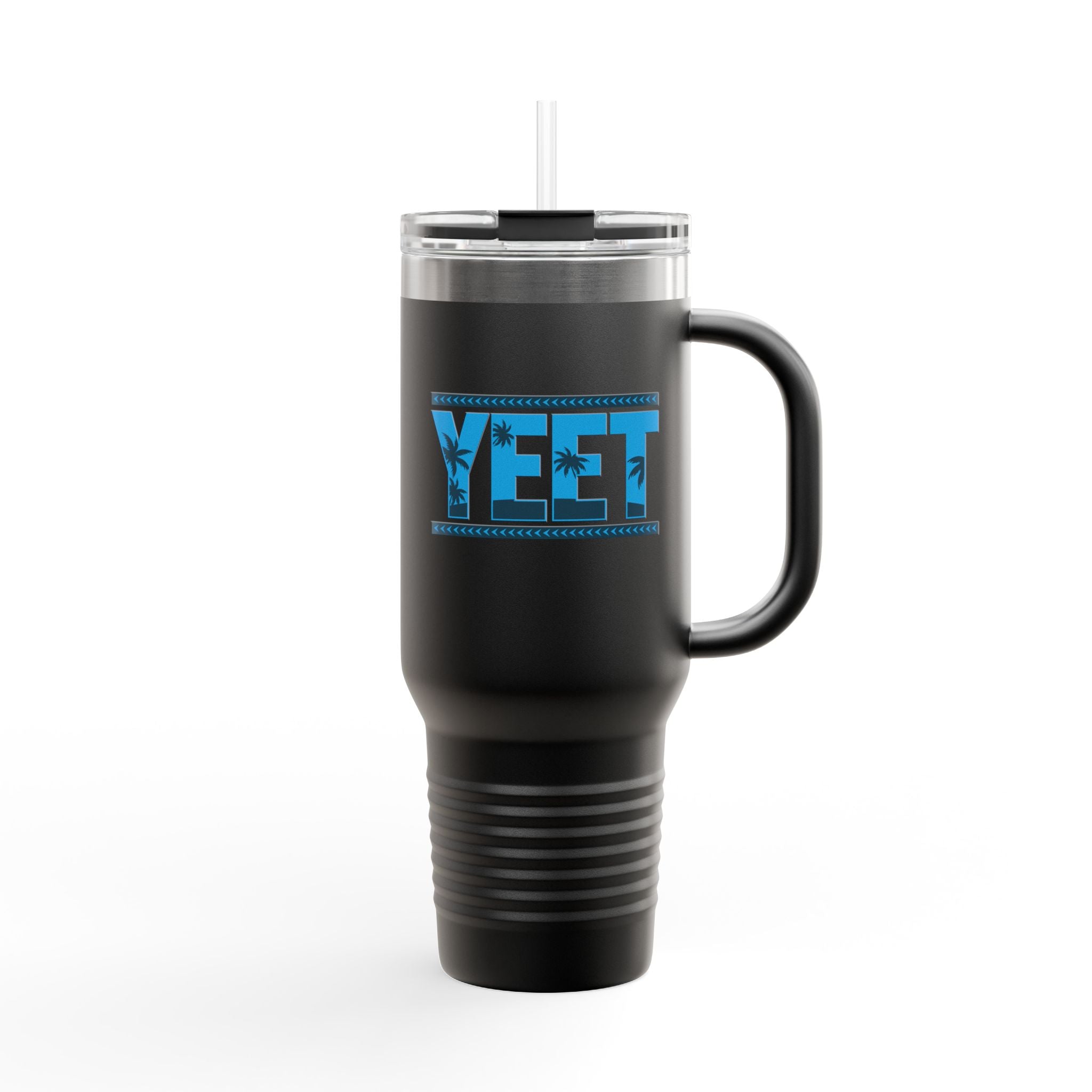 Yeet  Blue-Gray Graphic Design,  Insulated Travel Mug, Gift for Her Gift for Him - 40oz, Gift for Her, Gift for Him