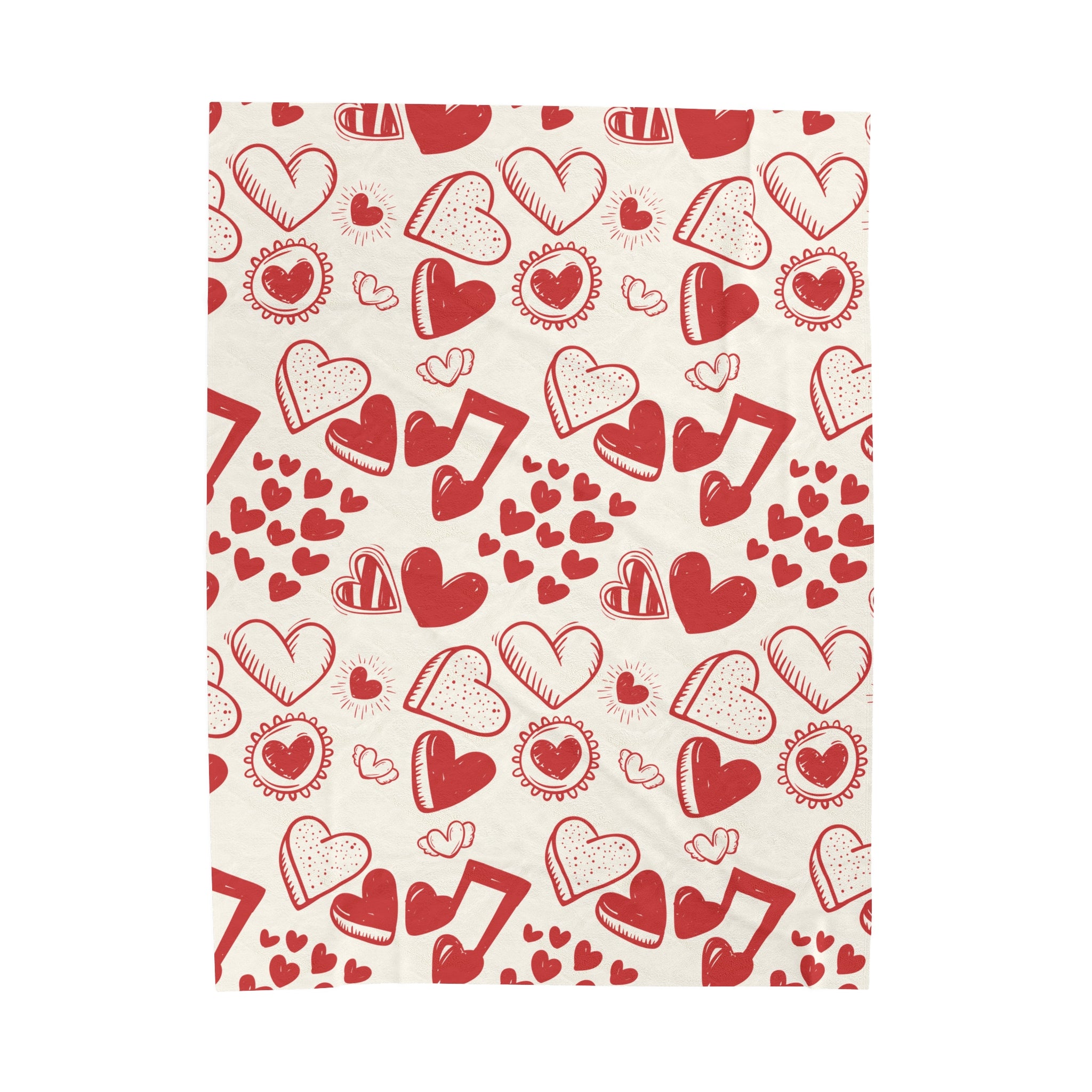 Fleece Blanket - Red Doodle - Valentine's Couple Gifts for Men, Women - Super Cozy Comfy - Christmas, Wedding, Anniversary, Birthday Gifts for Him, Her, Gifts for Boyfriend, Girlfriend