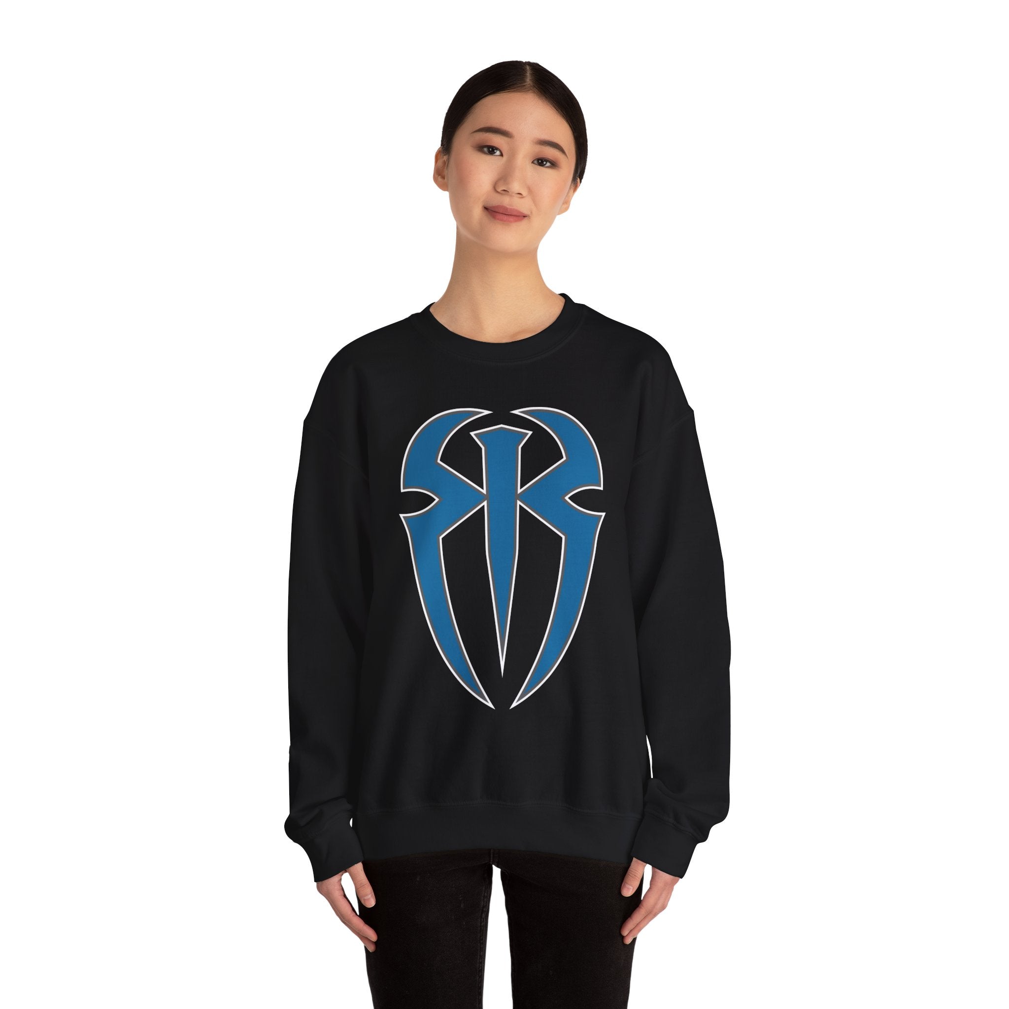 Roman Reigns Cool Graphic Design, Wrestling Fan Unisex Sweatshirt - Gift for Him or Her, Casual Outwear, Heavy Blend Crewneck Sweatshirt