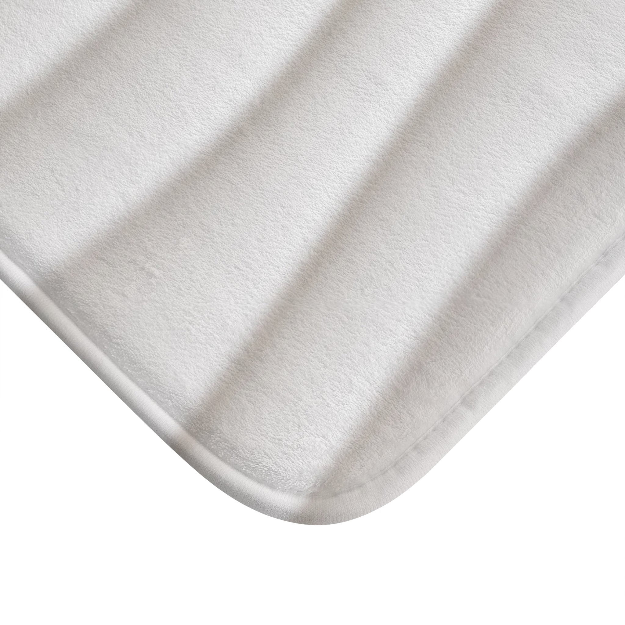 Sand White Memory Foam Microfiber Bath Mat - Extra Soft Non-Slip Plush Rug, Machine Washable, Bathroom Floor, Tub & Shower