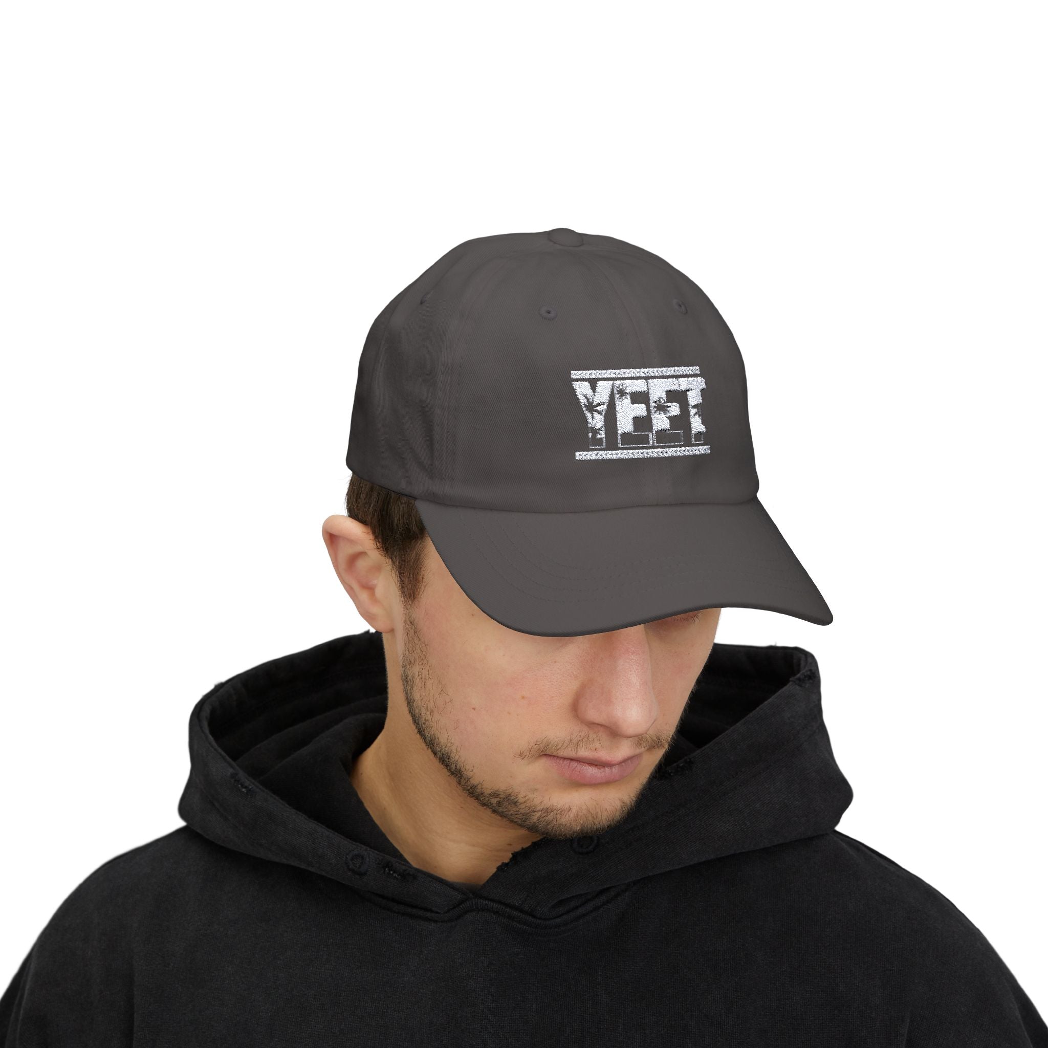 Yeet Graphic Text White Design, Sports Fan, Wrestling Dad Cap for Her and Him - Unisex Classic