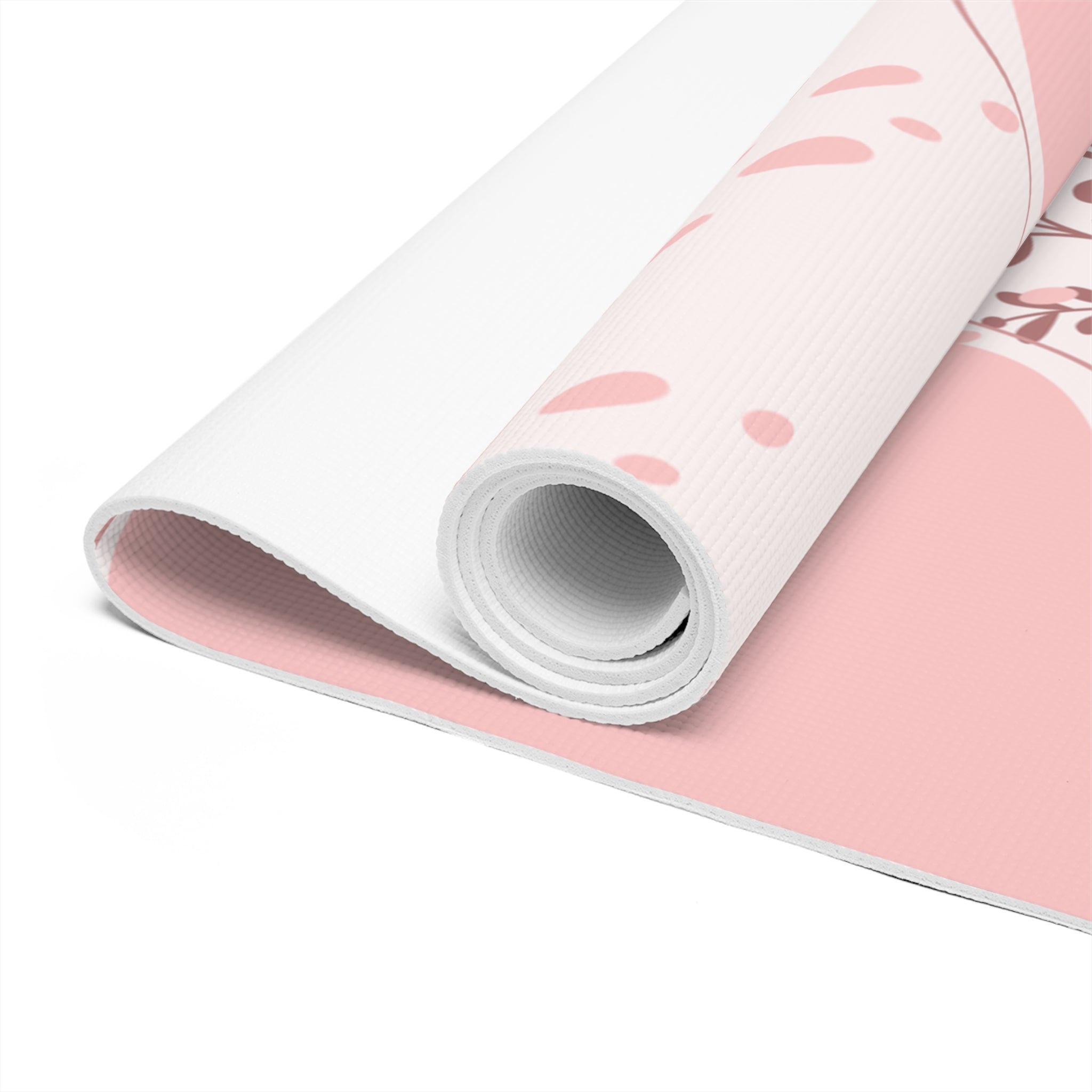 Pink Foam Yoga Mat, Non Slip Workout Mat for Women, Thick Fitness Mat, Pilates Floor Mat, Exercise Yoga