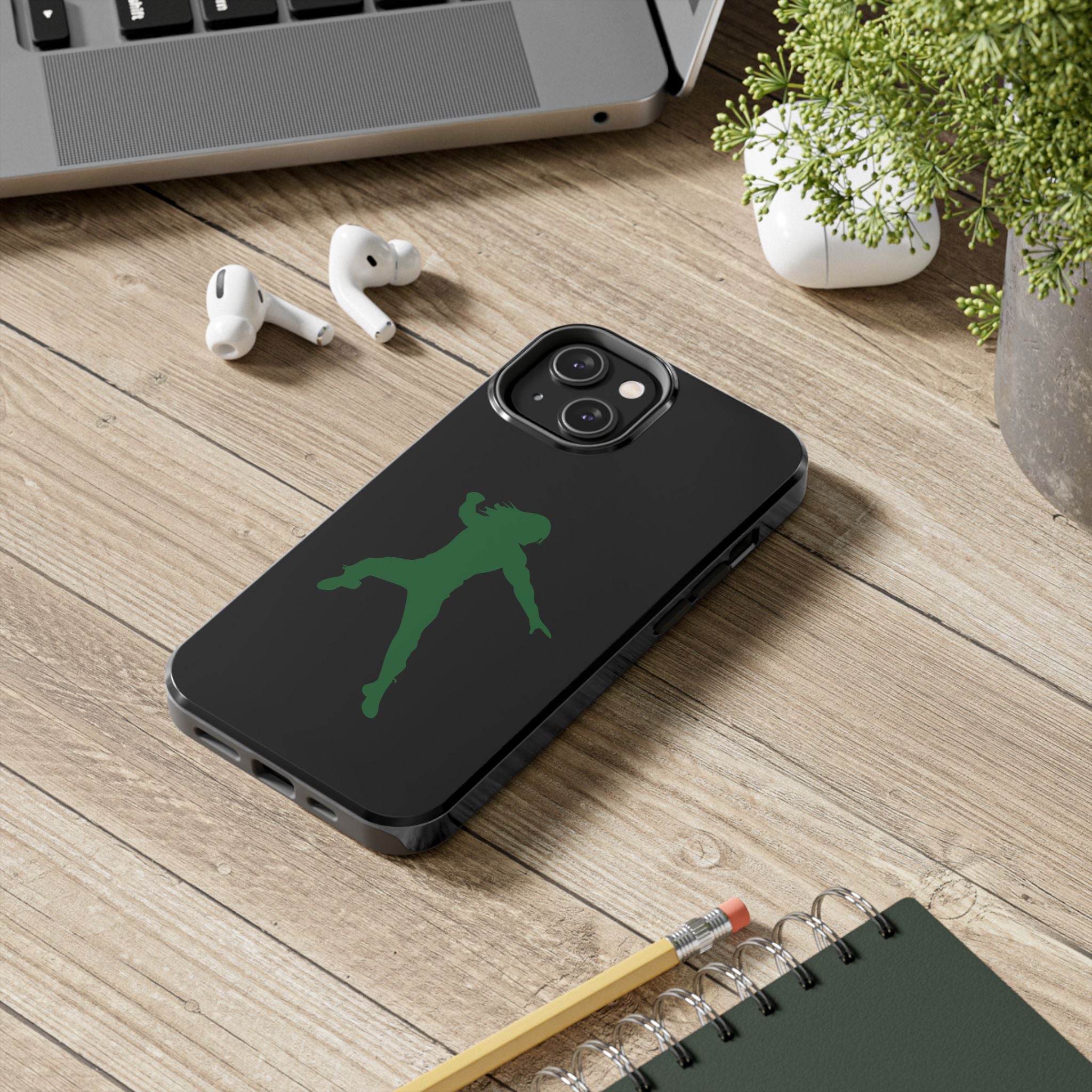 Roman Reigns Jump Green Graphic Design, iPhone and Samsung Case Cool Graphic Sports Fan Phone Case