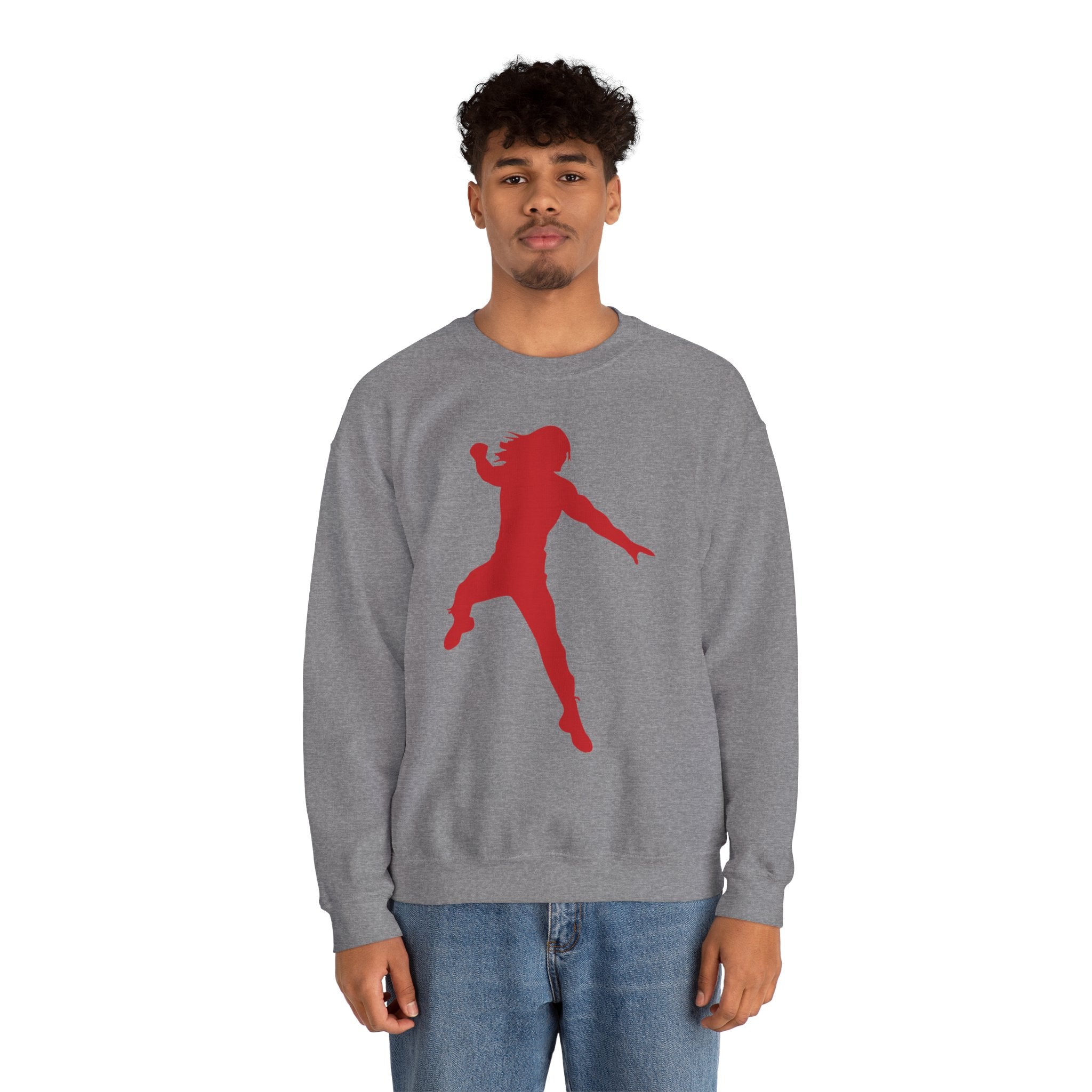 Roman Reigns Red Design, Wrestling Fan Unisex Sweatshirt - Gift for Him or Her, Casual Outwear, Graphic Design, Heavy Blend Crewneck Sweatshirt