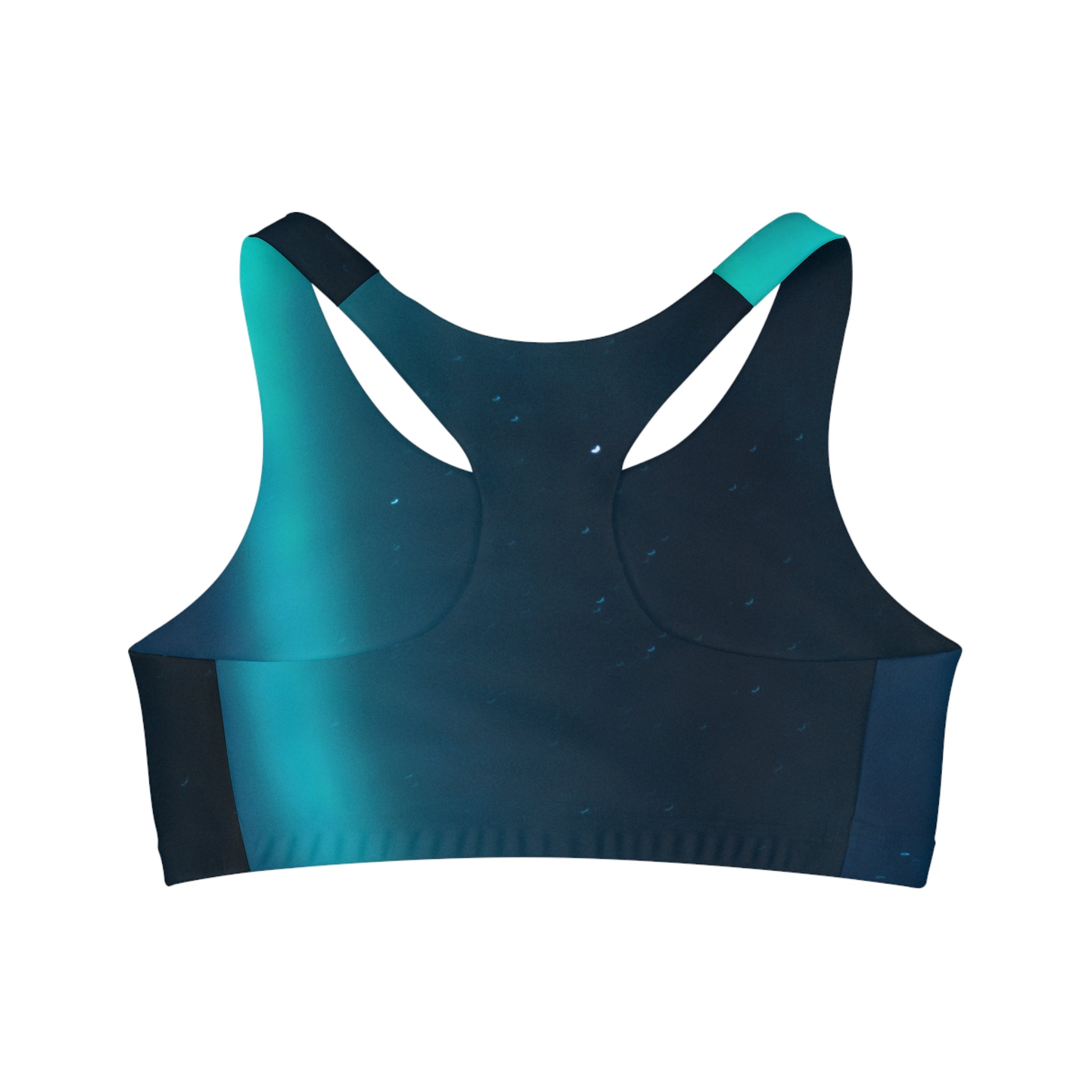 Deep Blue Seamless, Racerback Sports Bra for Women - High Impact Workout Crop Tank Top