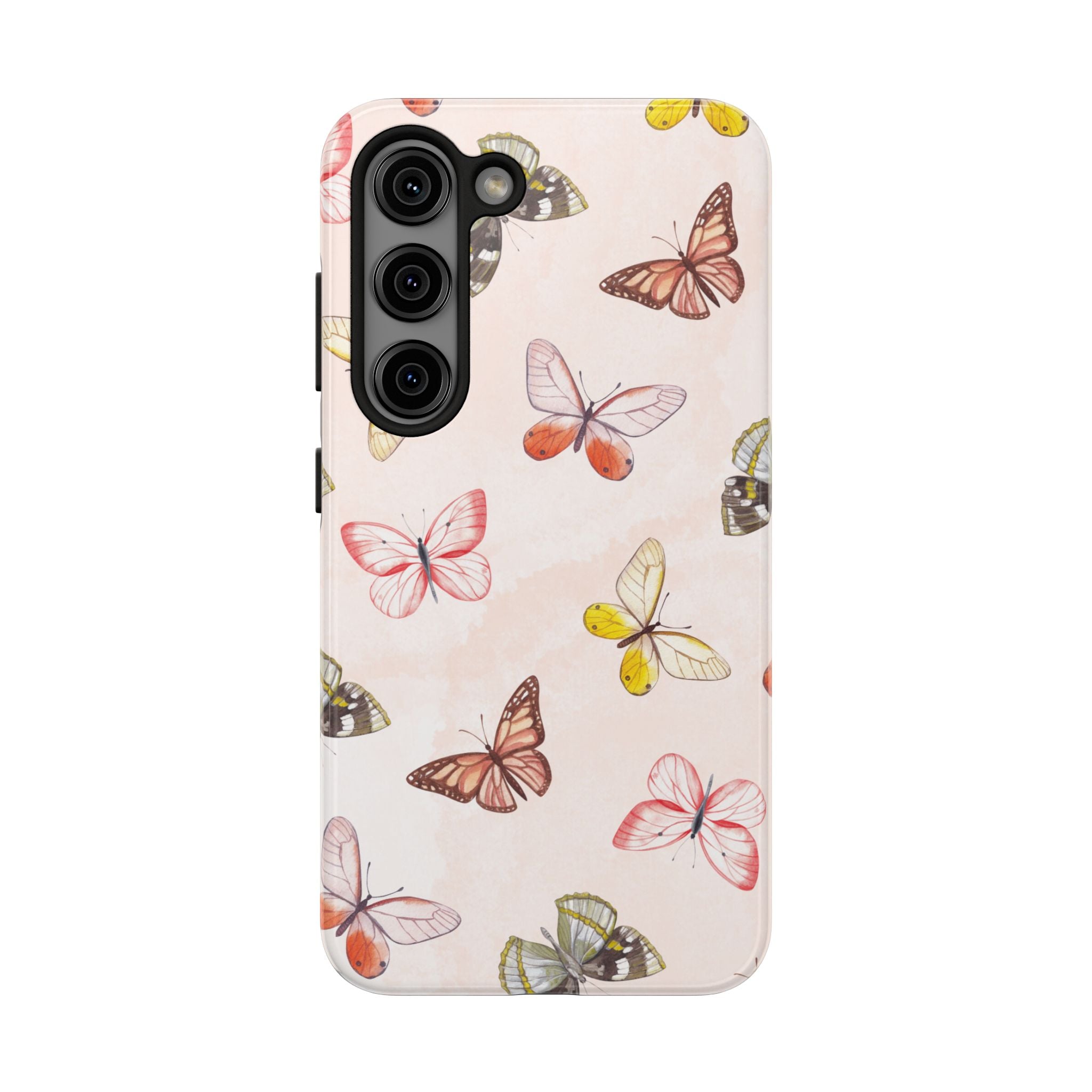 Pink Butterflies, Elegant Phone Cases, Stylish Phone Covers, Chic Phone Protectors, Fashionable Case for Her, Trendy Smartphone Accessories