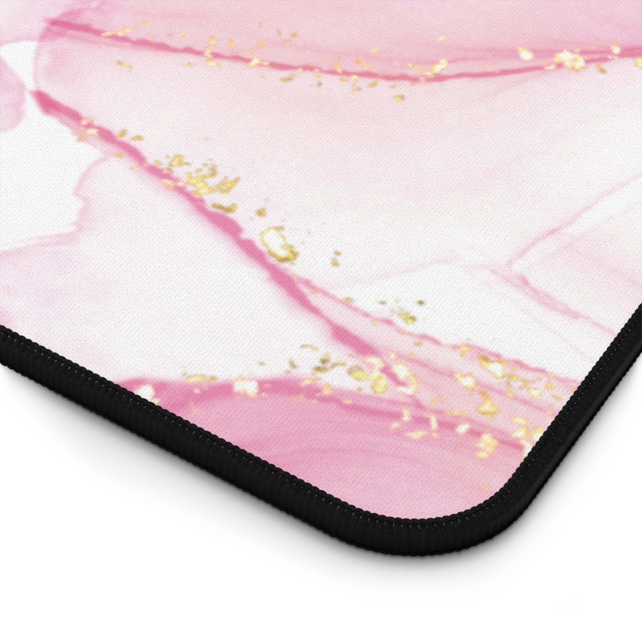 Pink Marble Design Valentines Gift, Mouse Pad, Desk Matt for Desktop, Cute Desk Pad Mat, XXL Large Mouse Pad for Desk, Anti-Slip Big Mousepad with Stitched Edges, Keyboard Pad Mouse Mat for Computer