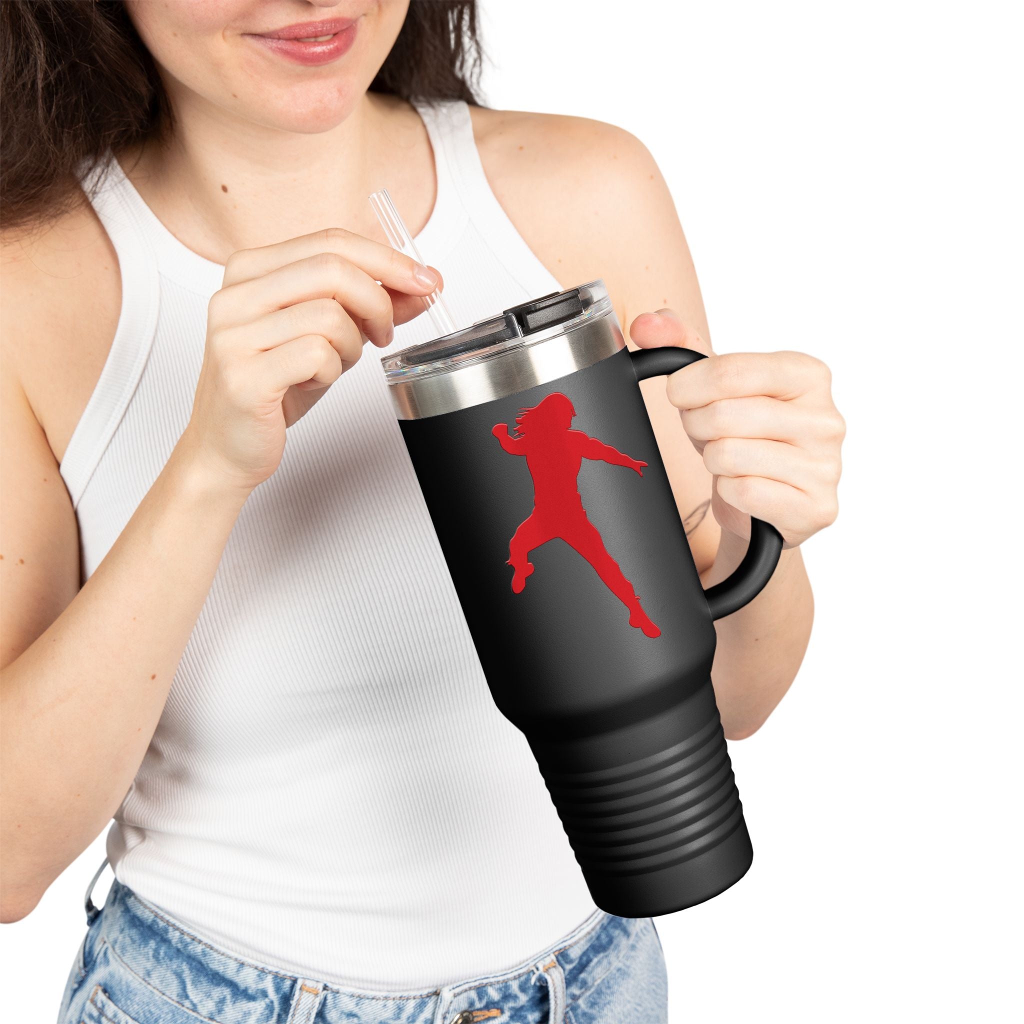 Roman Reigns Jump Red Graphic Design,  Insulated Travel Mug, Gift for Her Gift for Him - 40oz, Gift for Her, Gift for Him