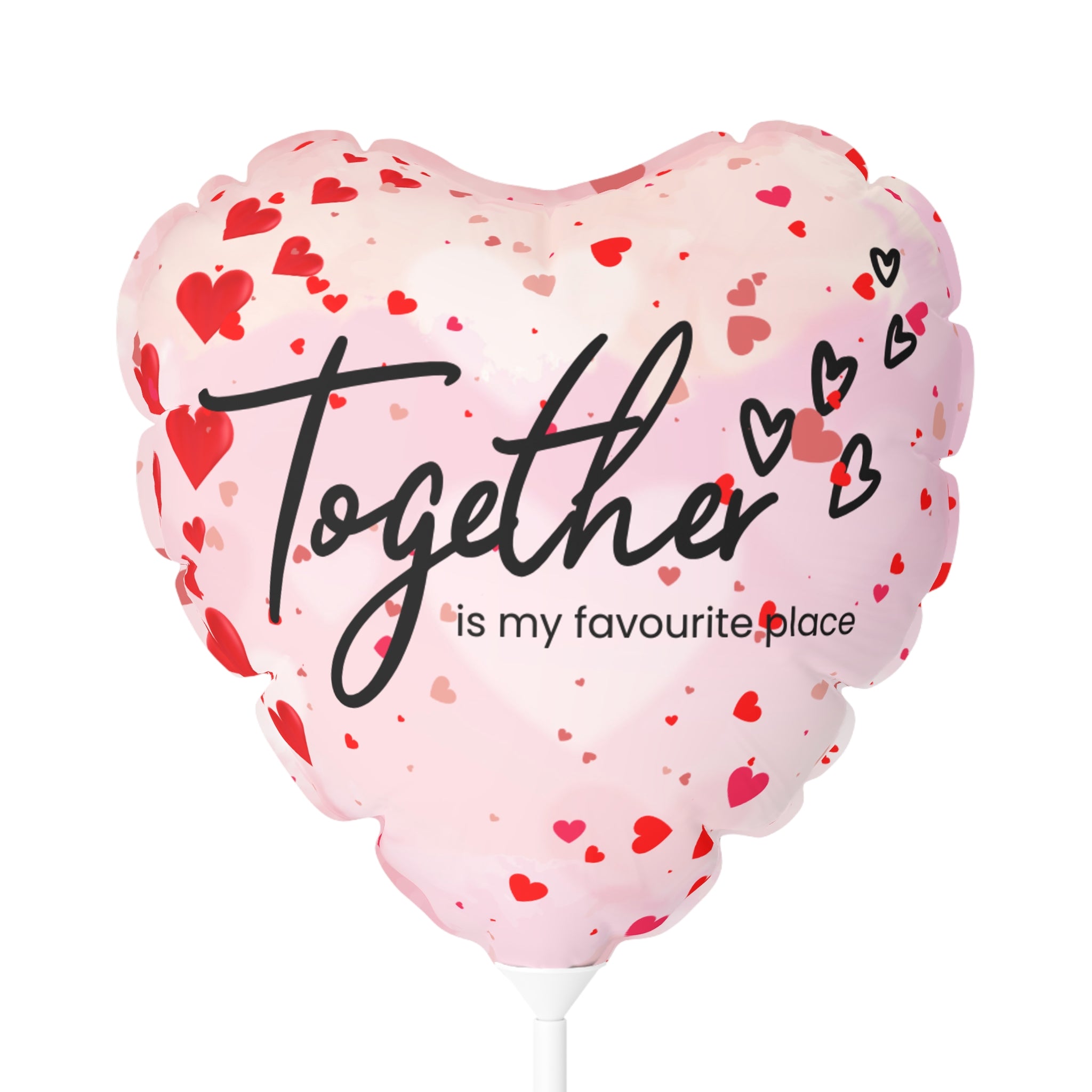 Happy  Valentine's Day- Red-White- Balloons, Romantic Heart-Shaped Decorations and Words, Love Party Supplies, Anniversary Celebration