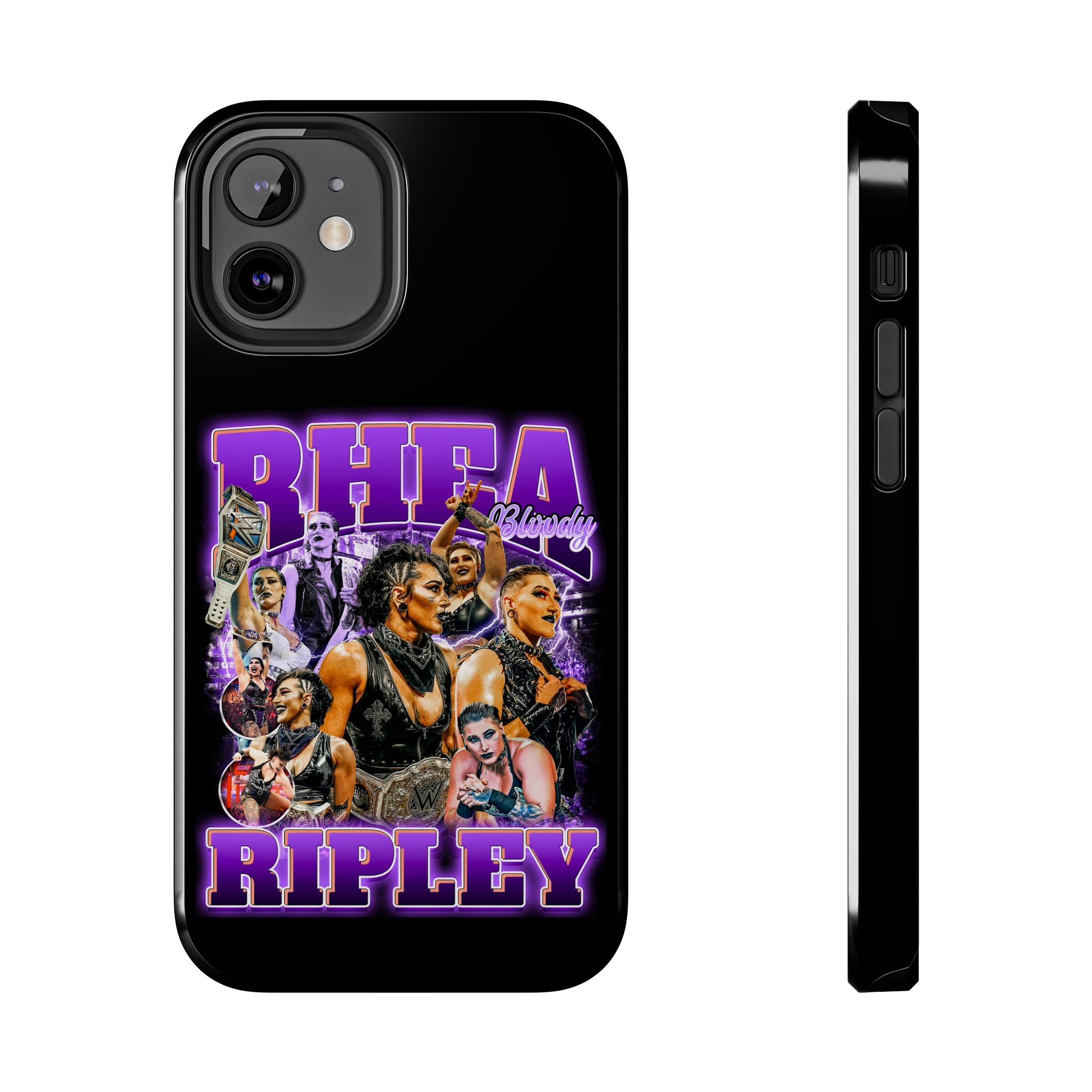 Rhea Ripley Graphic Portrait Design, iPhone and Samsung Case Cool Graphic Sports Fan Phone Case