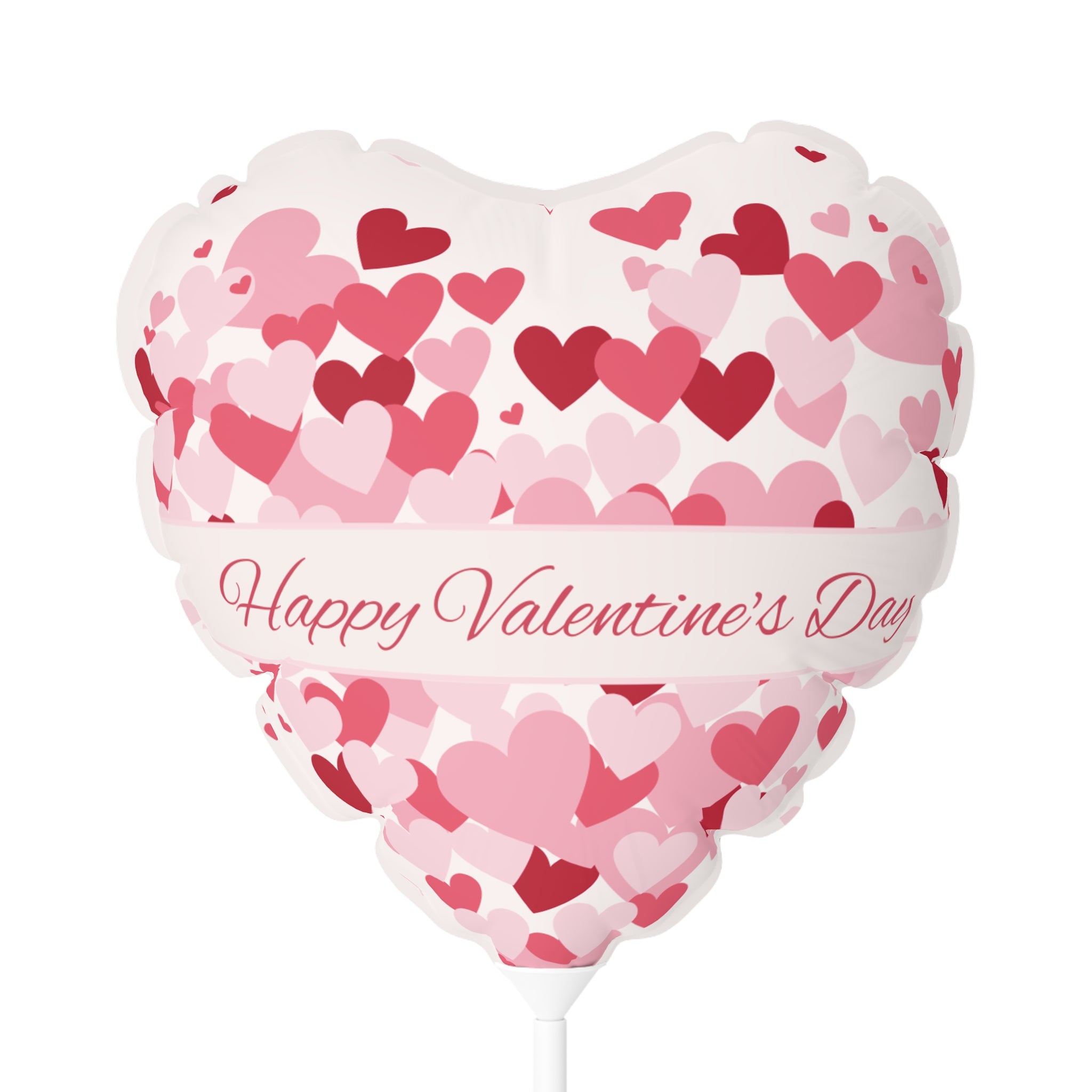 Valentine's Day Pink Balloons, Full of Hearts - Romantic Heart-Shaped Decorations and Words, Love Anniversary Party Supplies