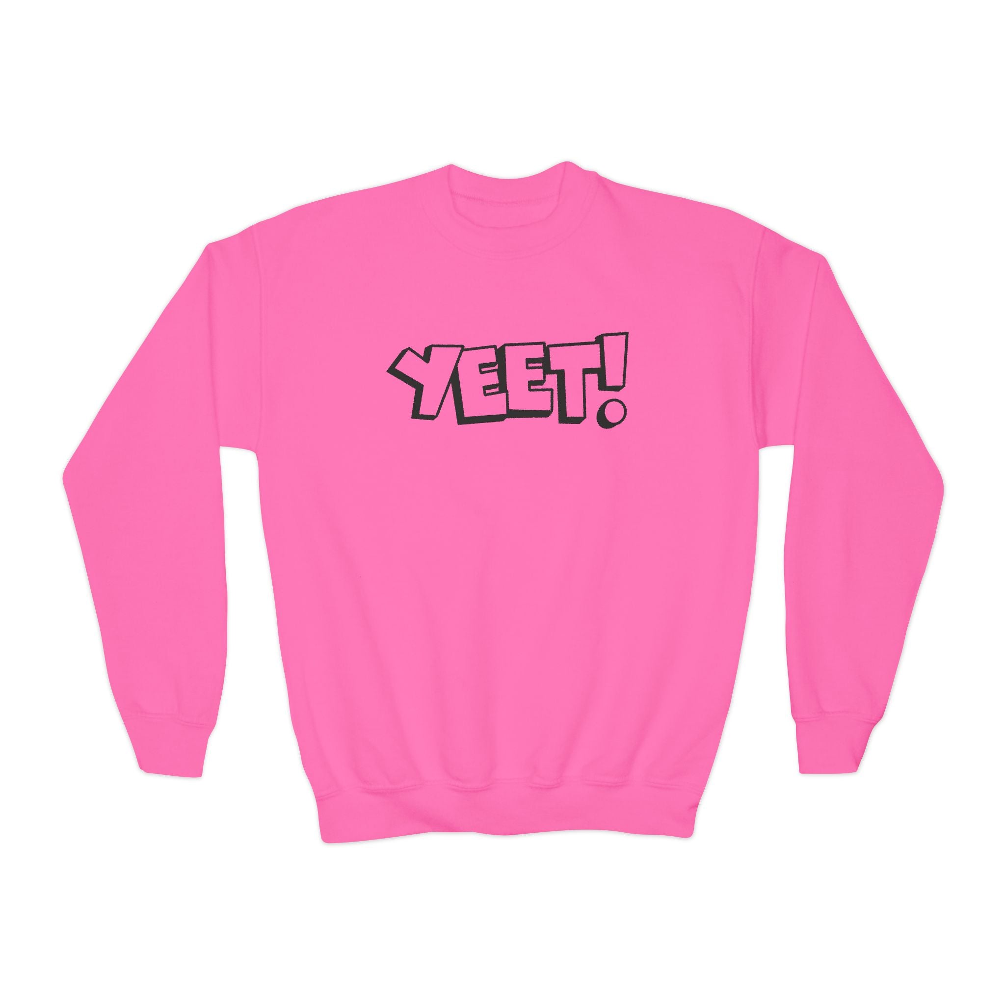 Yeet, Youth Sports Fan Crewneck Sweatshirt for Kids, Perfect Gift for Kids, Unisex Sweatshirt, Casual Outwear, Graphic Sweatshirt