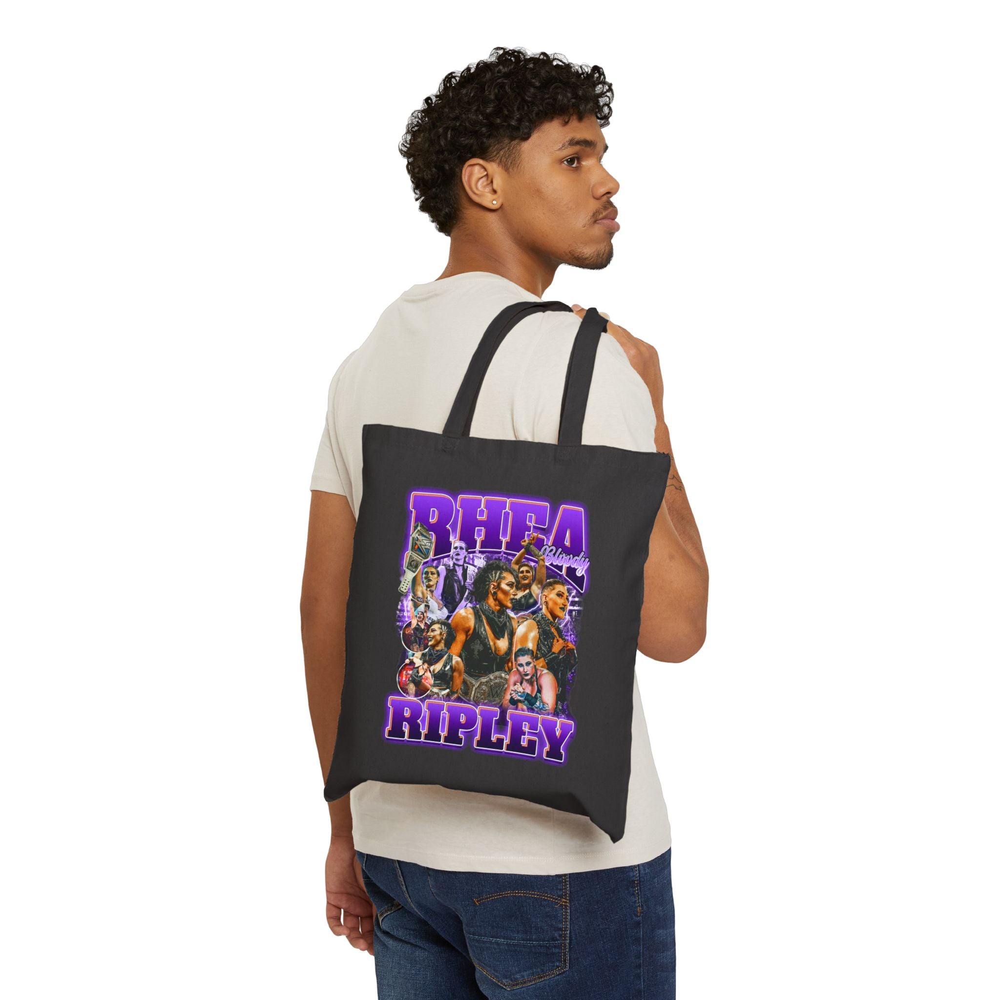 Best of Rhea Ripley Graphic Portrait Design, Sports Fan Tote Bag, Unisex , Gift Tote Bag for Him-Her