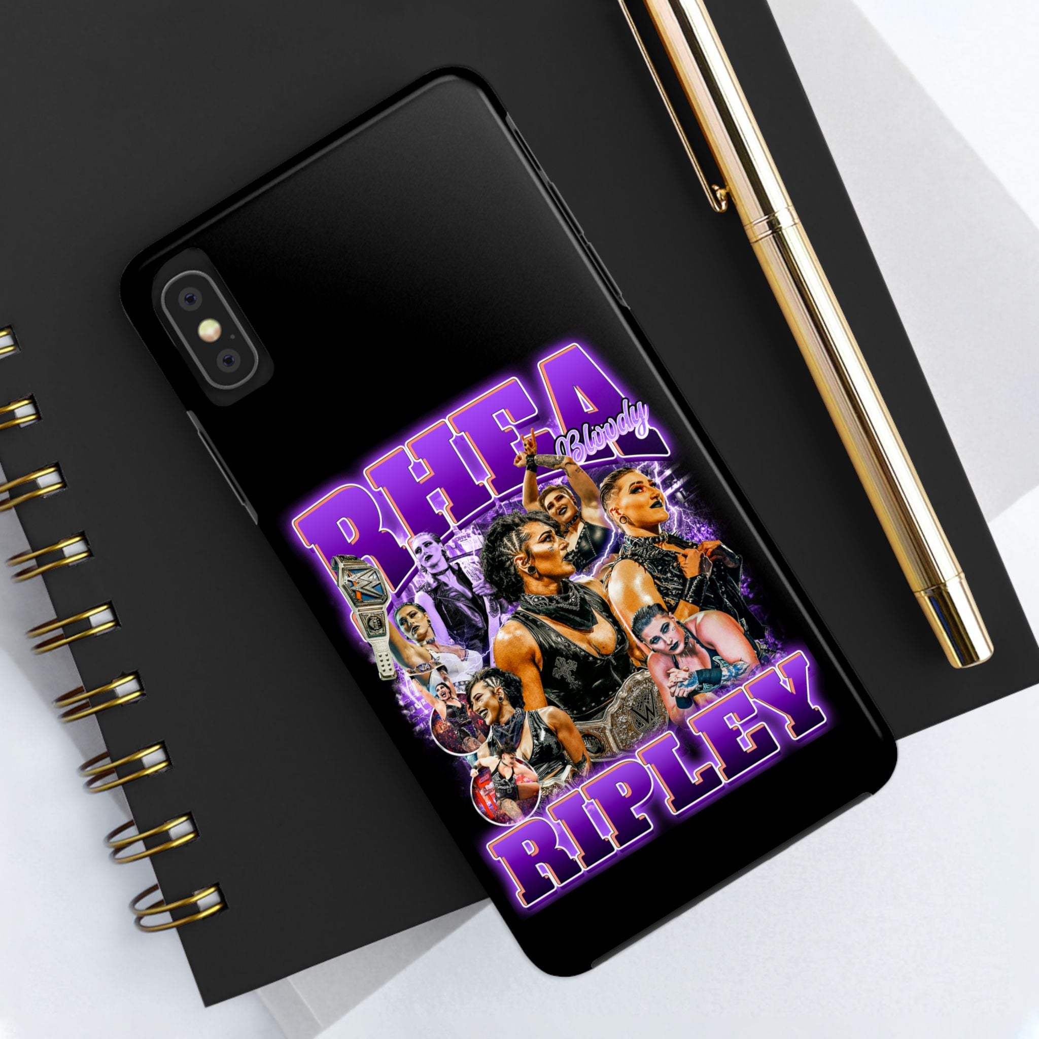 Rhea Ripley Graphic Portrait Design, iPhone and Samsung Case Cool Graphic Sports Fan Phone Case