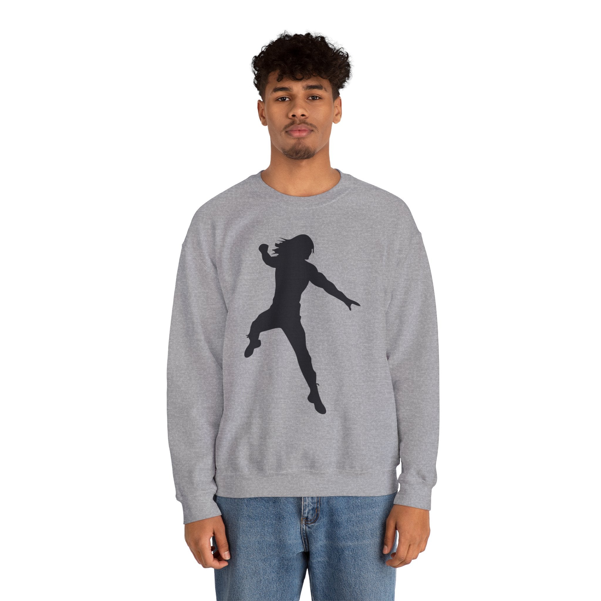 Roman Reigns Black Design, Wrestling Fan Unisex Sweatshirt - Gift for Him or Her, Casual Outwear, Graphic Design, Heavy Blend Crewneck Sweatshirt