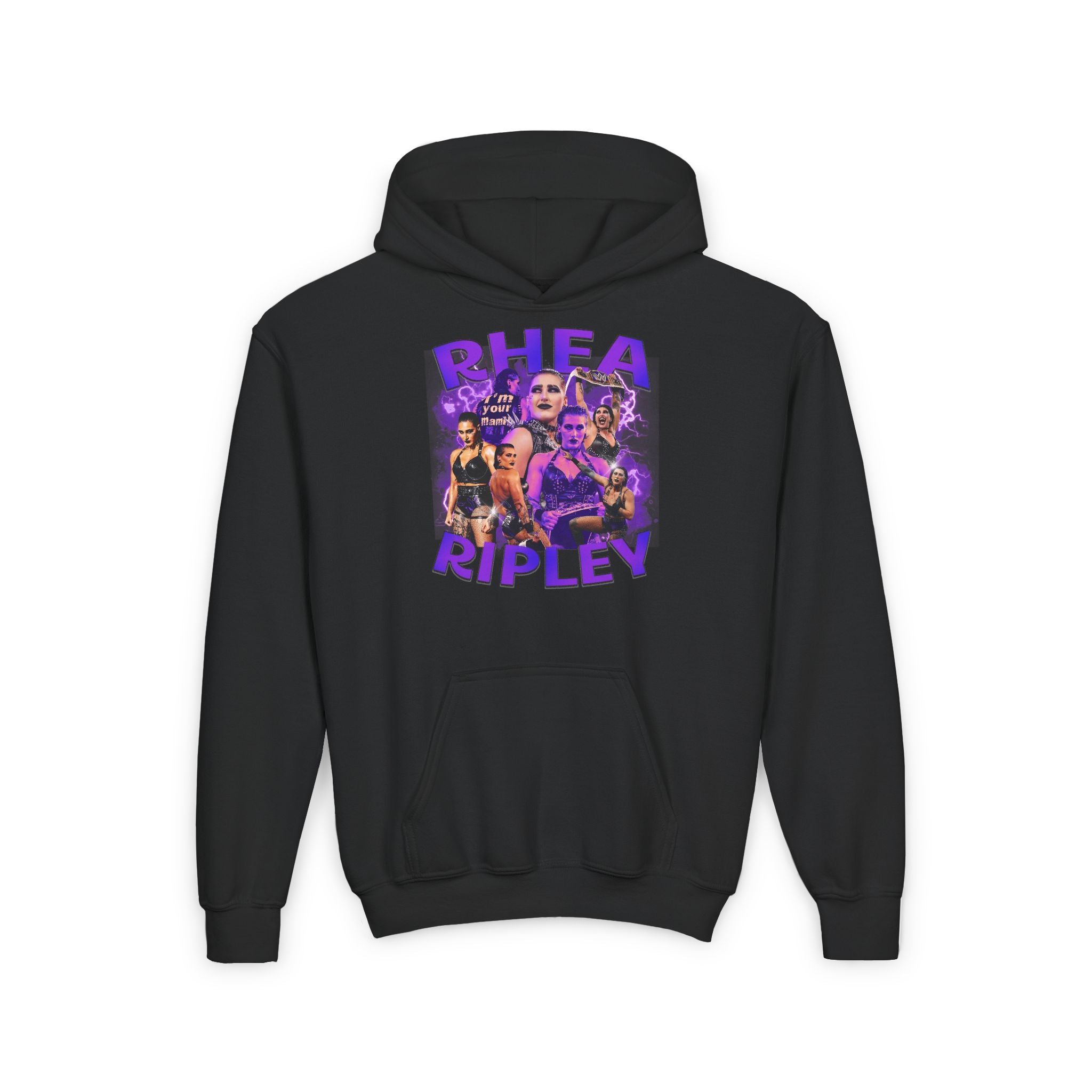 Rhea Ripley Shirt Design, Sports Fan Kids Hoodies - Youth Heavy Blend Hooded Sweatshirt, Unisex Wrestling Fan Hoodies, Gift for Her-Him, Casual Outwear