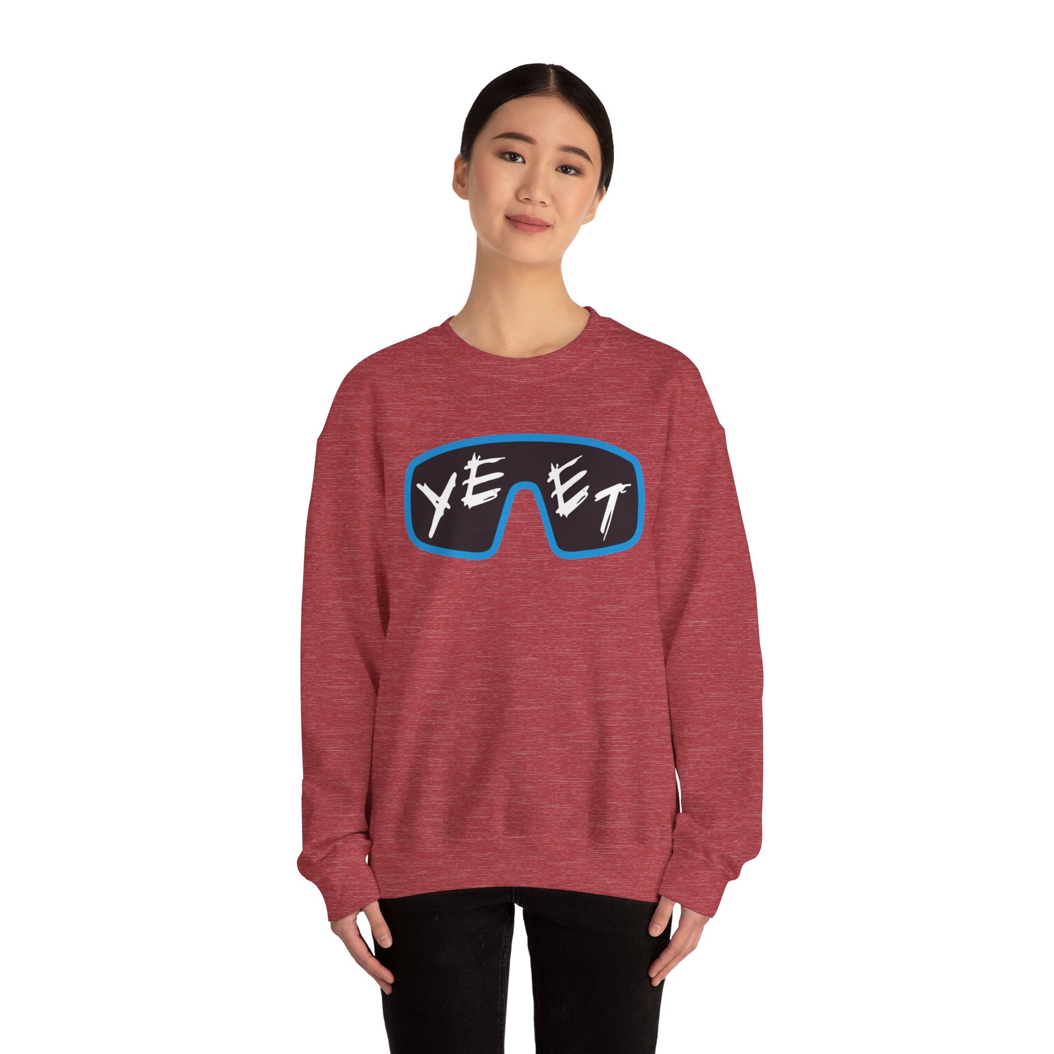 Yeet Glasses Sweatshirt, Wrestling Fan Unisex Sweatshirt - Gift for Him or Her, Casual Outwear, Heavy Blend Crewneck Sweatshirt