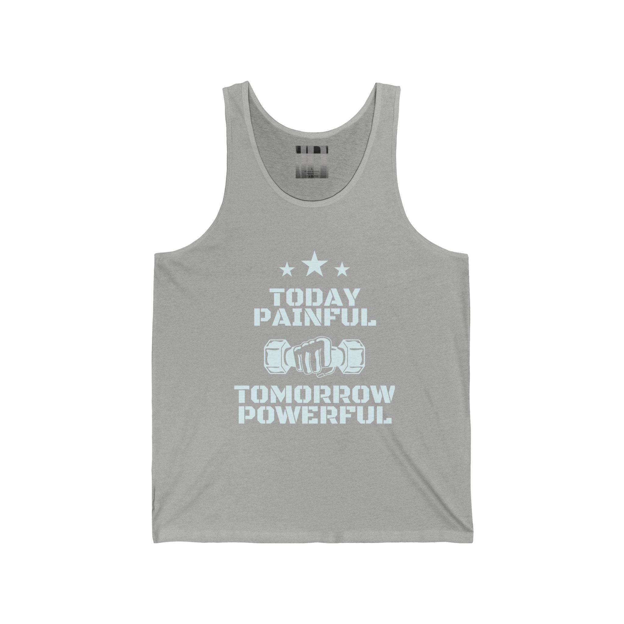 Today Painful, Tomorrow Powerful, Gym Dudes Tank Top, Workout Sleeveless Shirt, Fitness Muscle Tee, Athletic Unisex Jersey Tank, Bodybuilding Tank, Exercise Vest