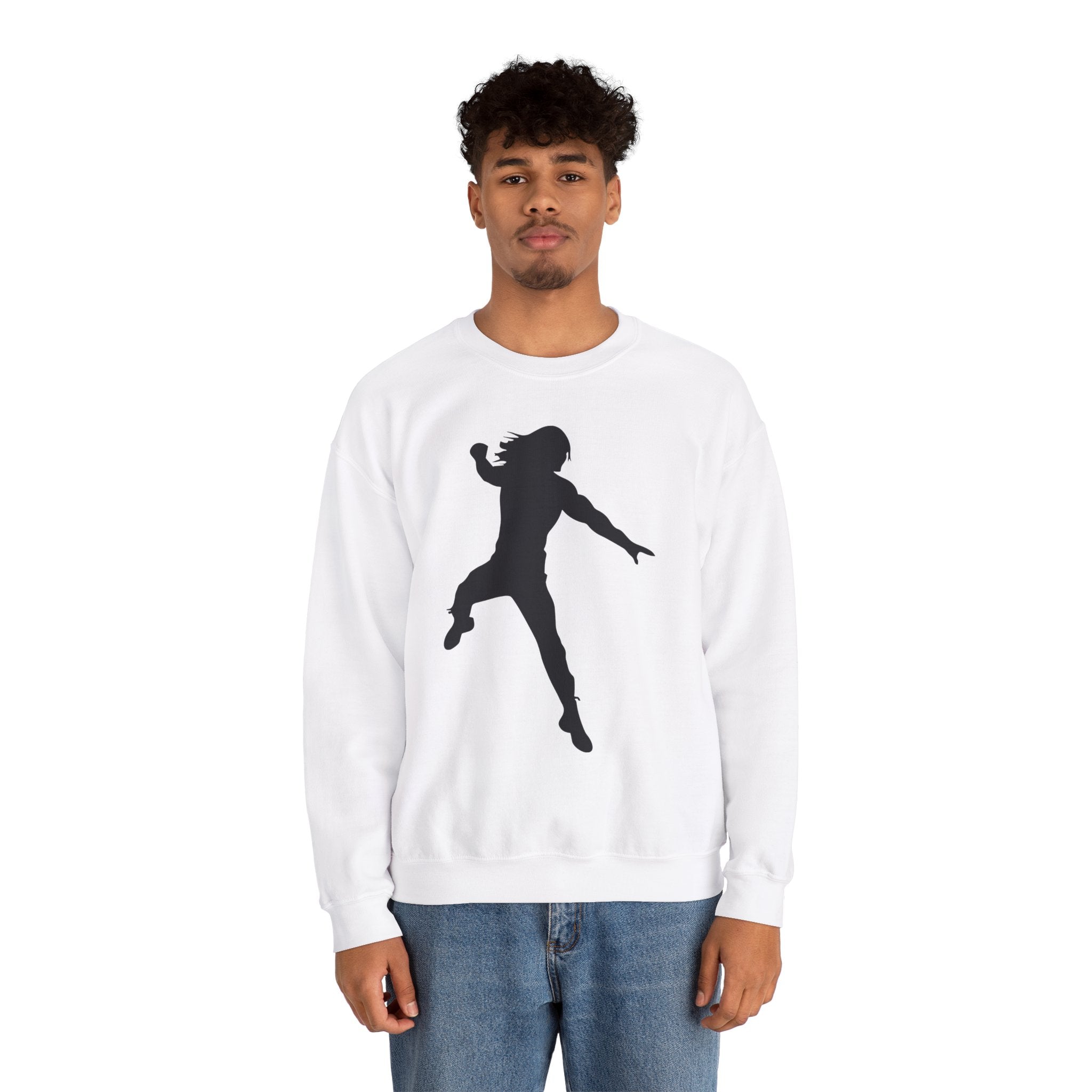 Roman Reigns Black Design, Wrestling Fan Unisex Sweatshirt - Gift for Him or Her, Casual Outwear, Graphic Design, Heavy Blend Crewneck Sweatshirt