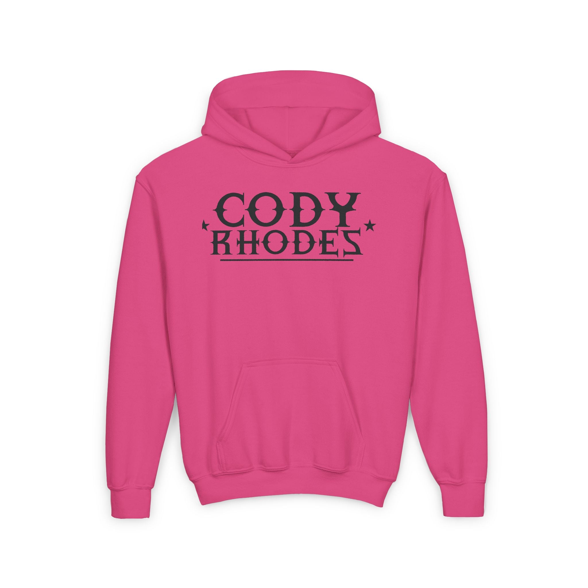 Cody Rhodes Graphic Black Text Design, Sports Fan Kids Hoodies - Youth Heavy Blend Hooded Sweatshirt, Unisex Wrestling Fan Hoodies, Gift for Her-Him, Casual Outwear